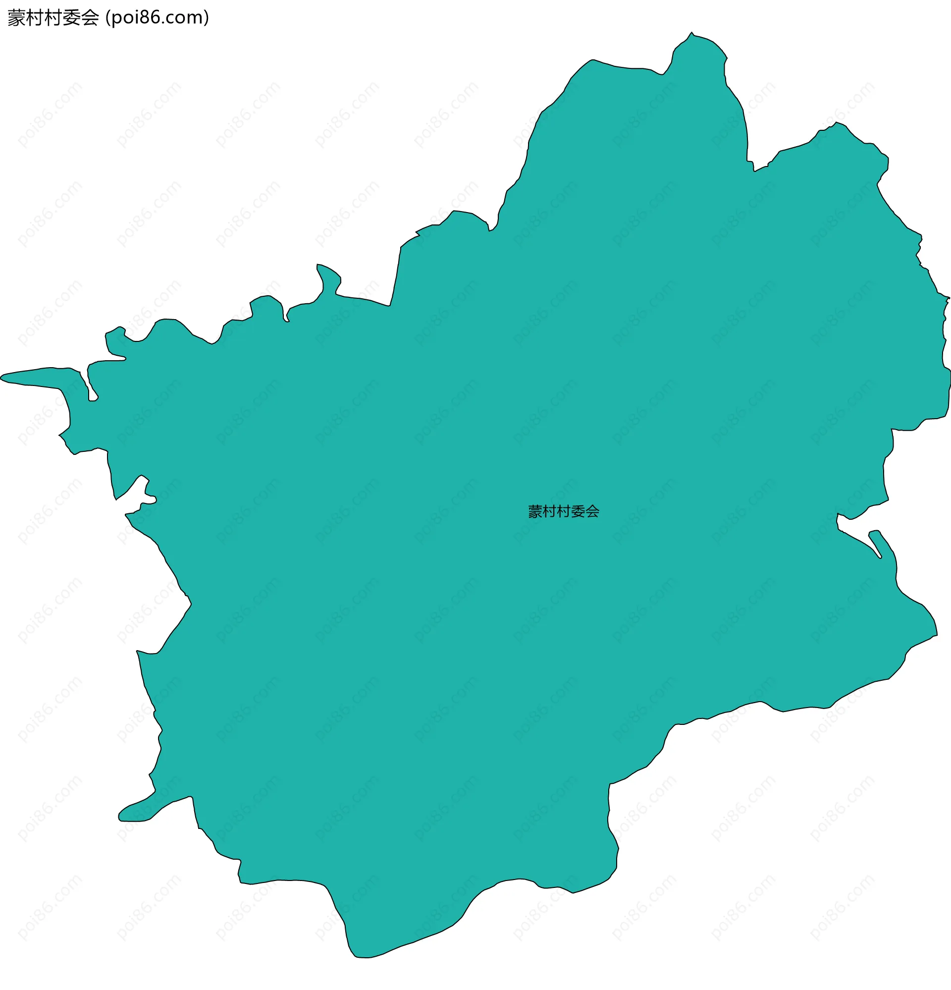 蒙村村委会边界地图