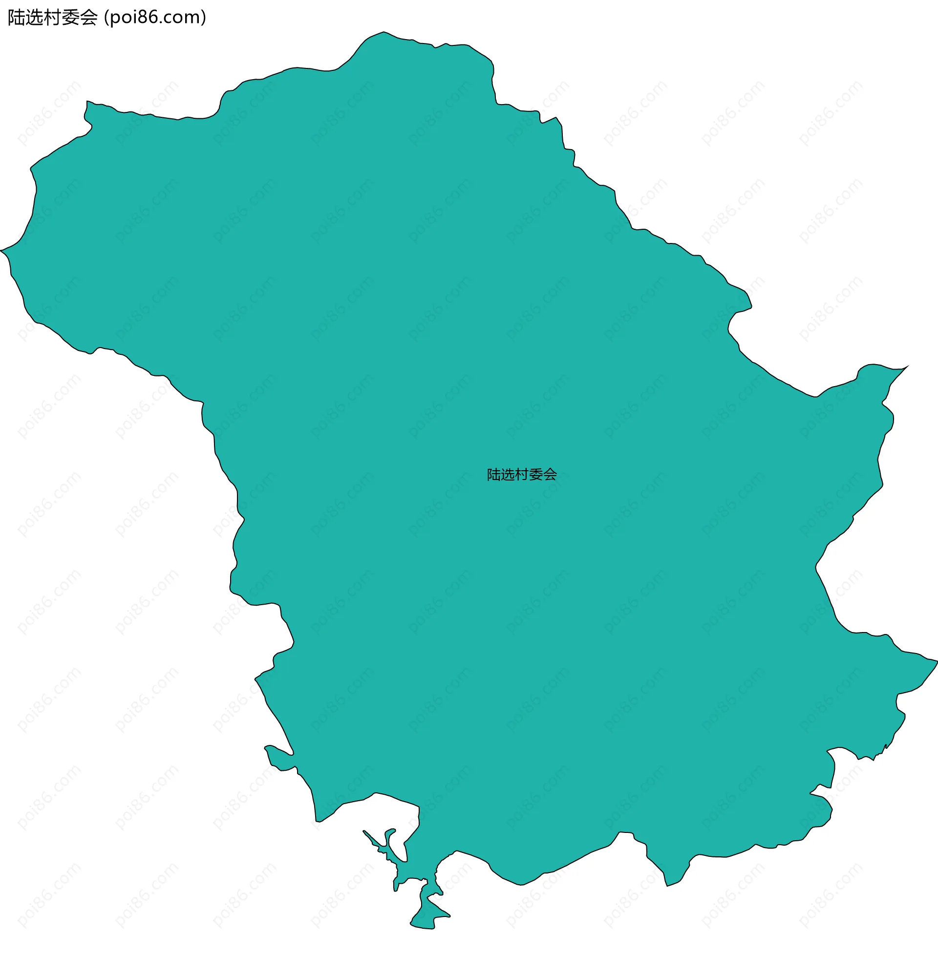 陆选村委会边界地图
