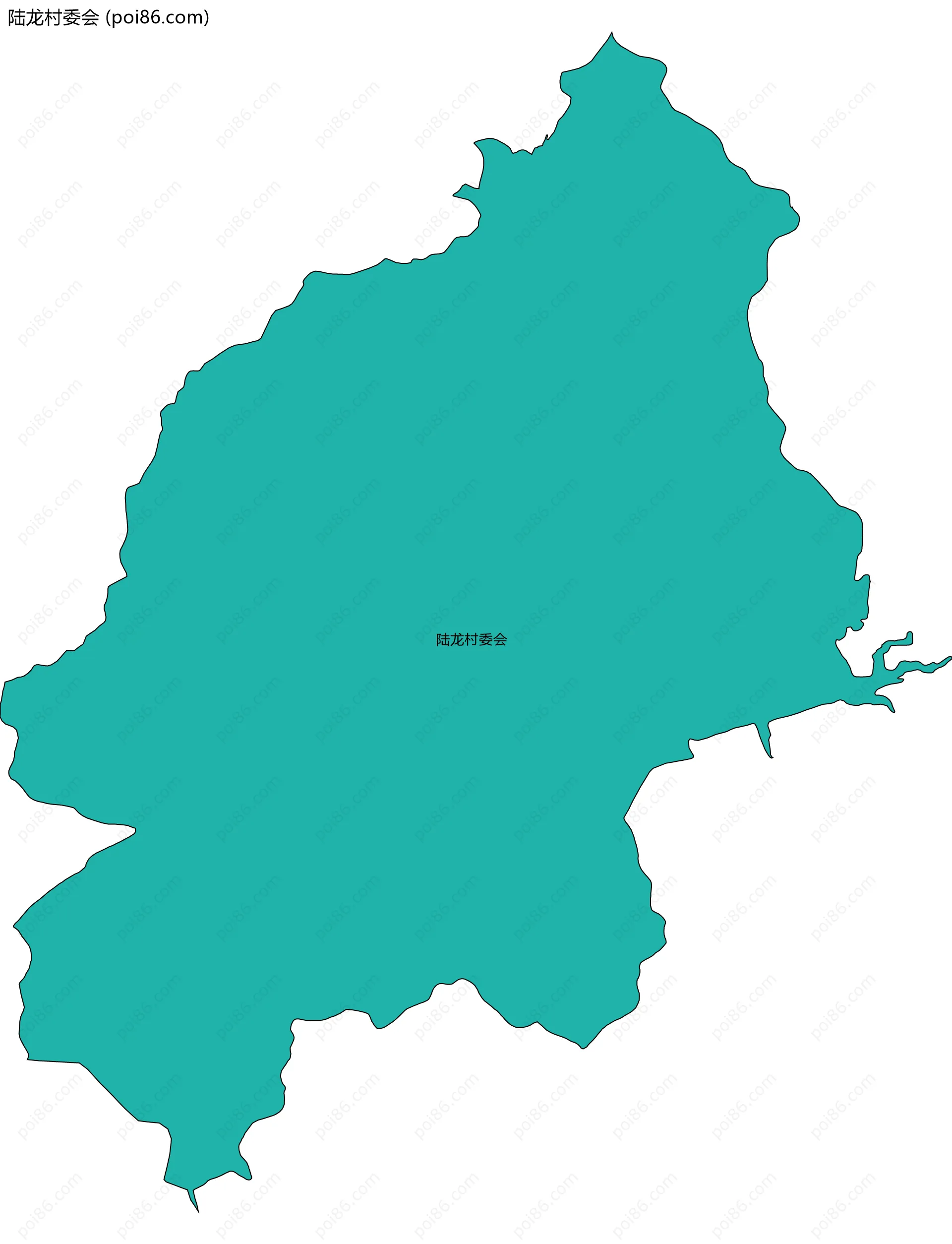 陆龙村委会边界地图