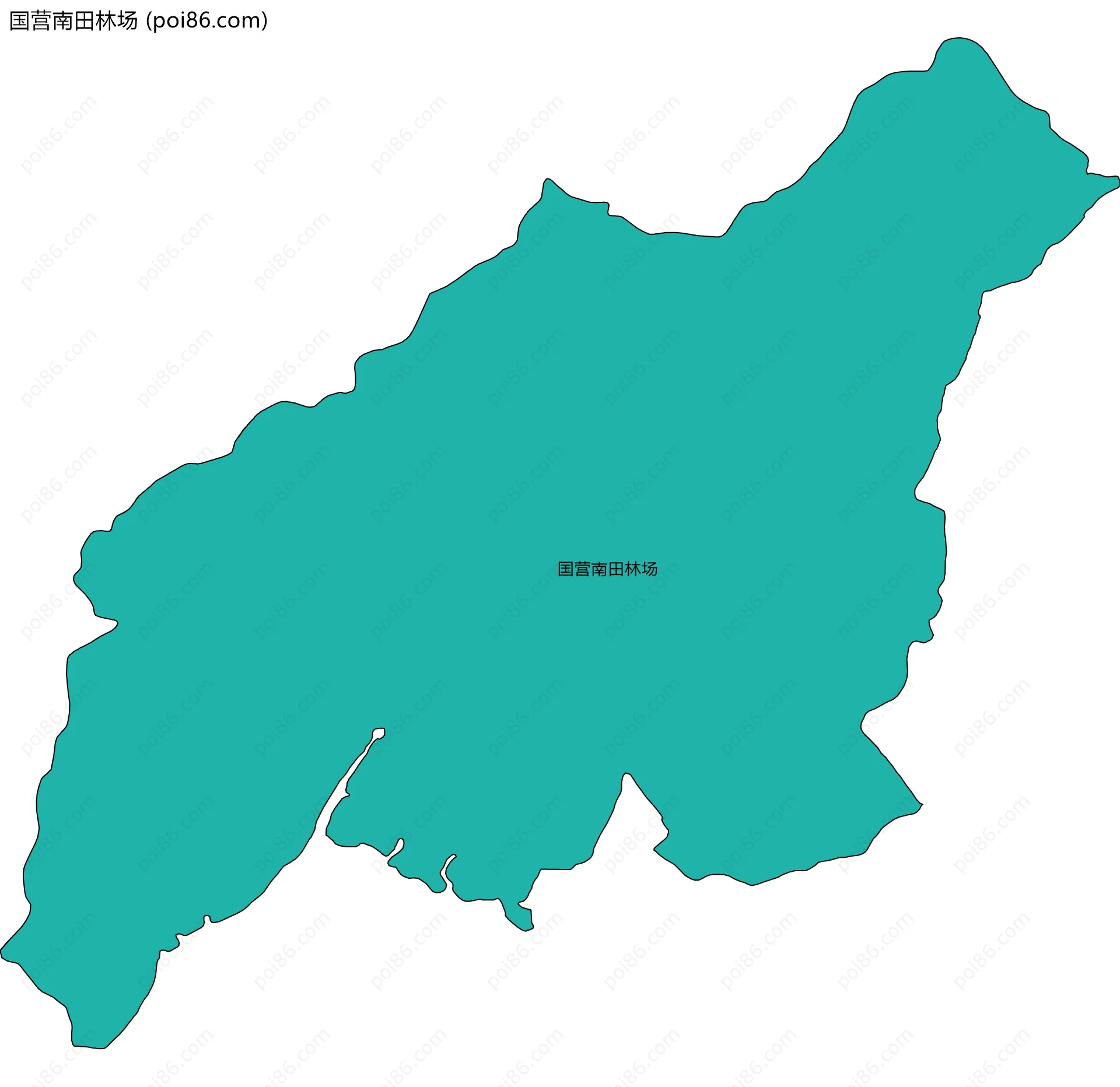 国营南田林场边界地图