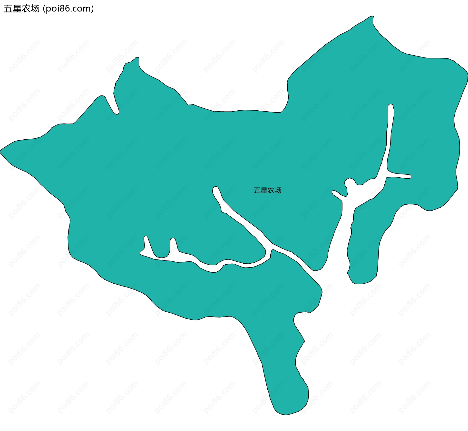 五星农场边界地图