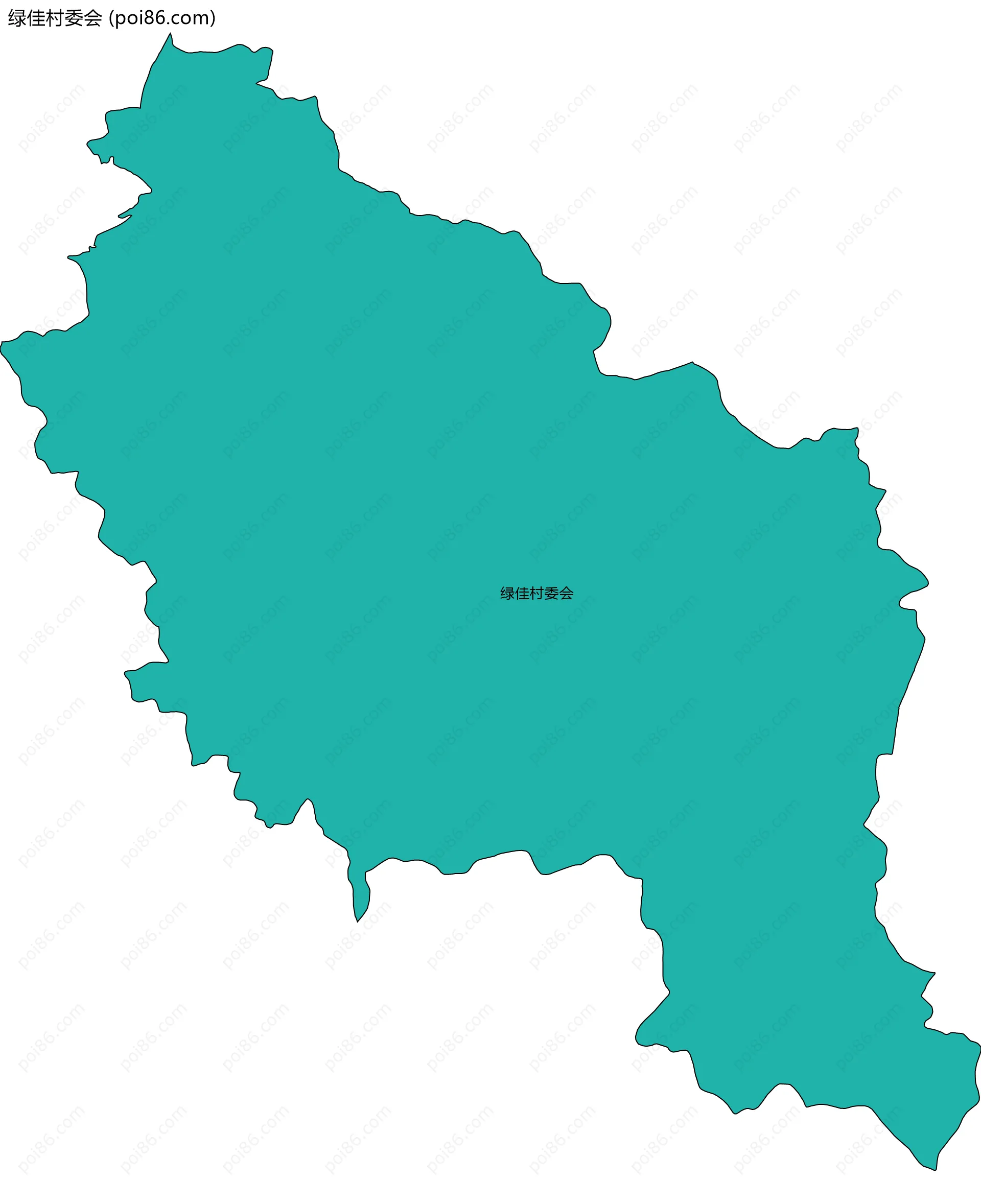 绿佳村委会边界地图