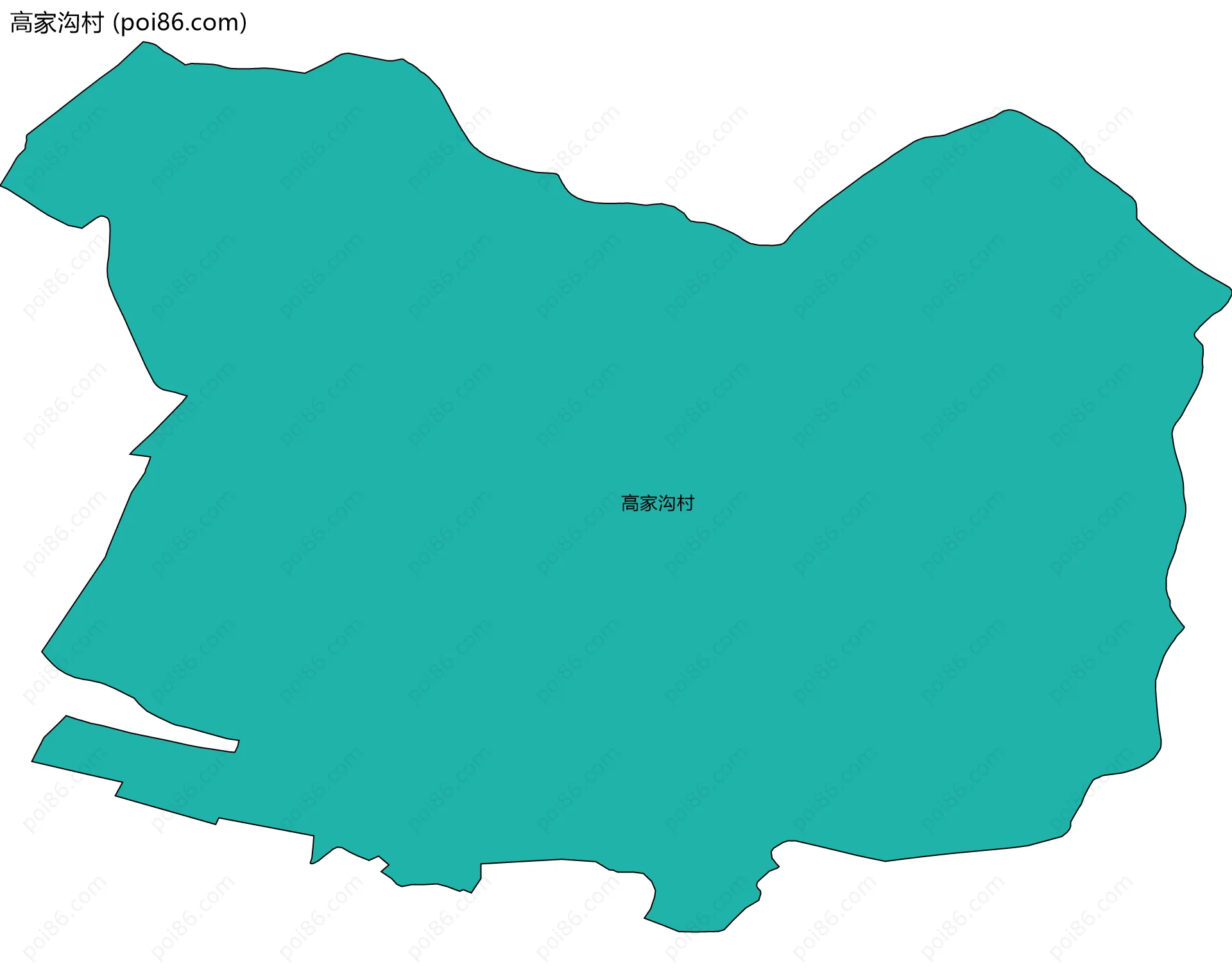 高家沟村边界地图
