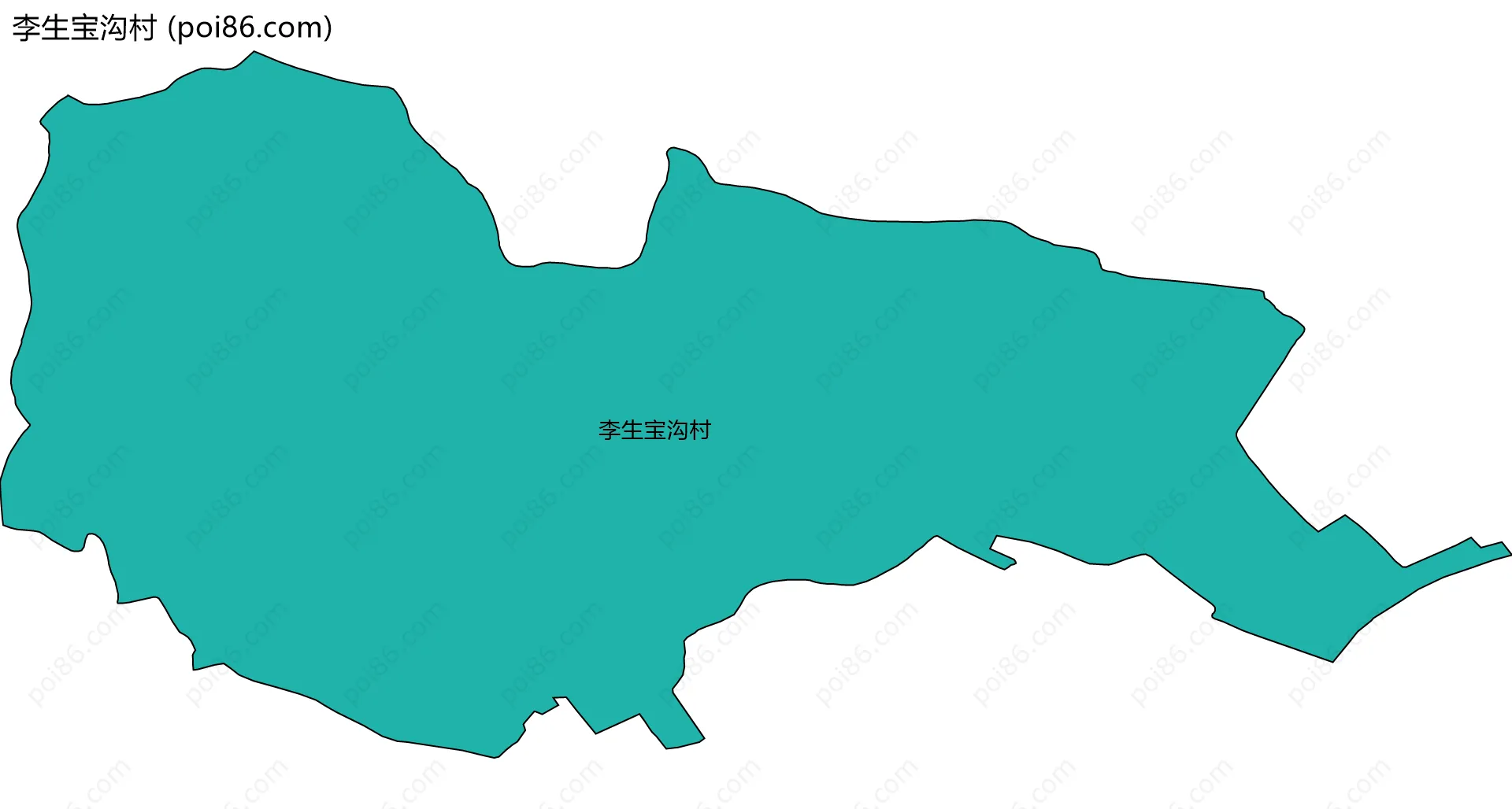 李生宝沟村边界地图