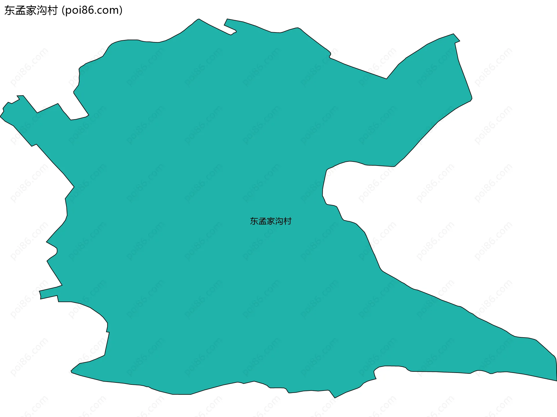 东孟家沟村边界地图