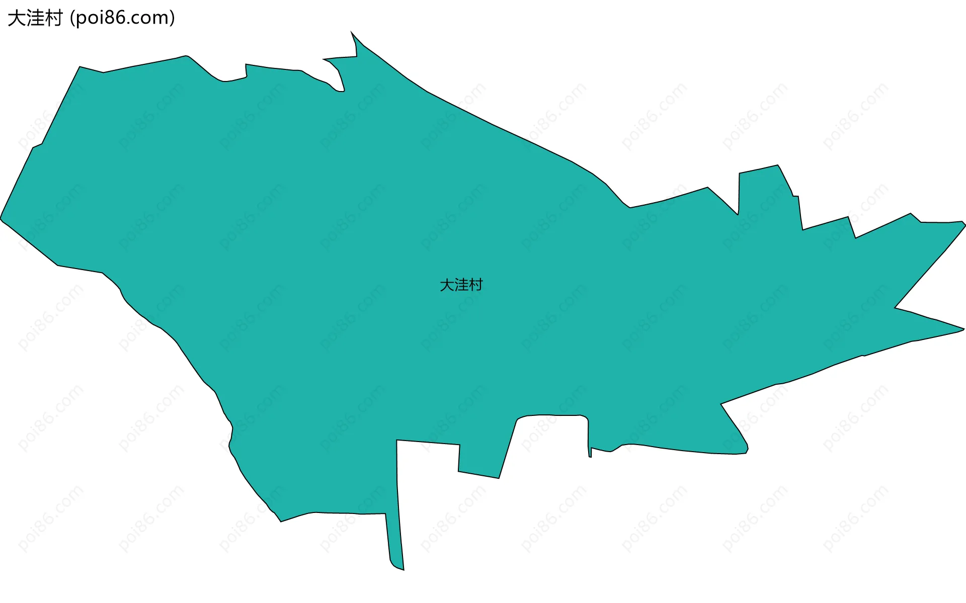 大洼村边界地图