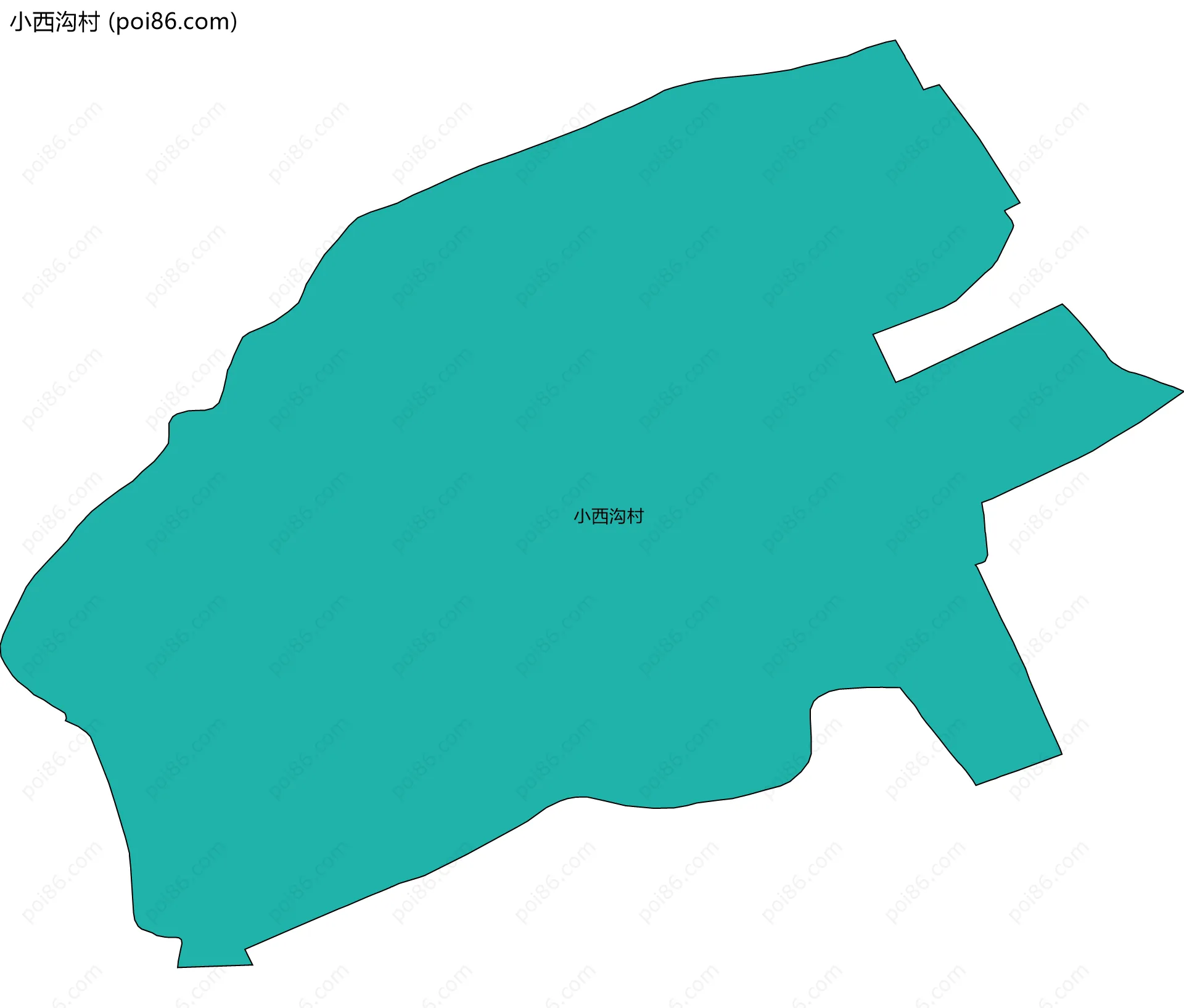 小西沟村边界地图