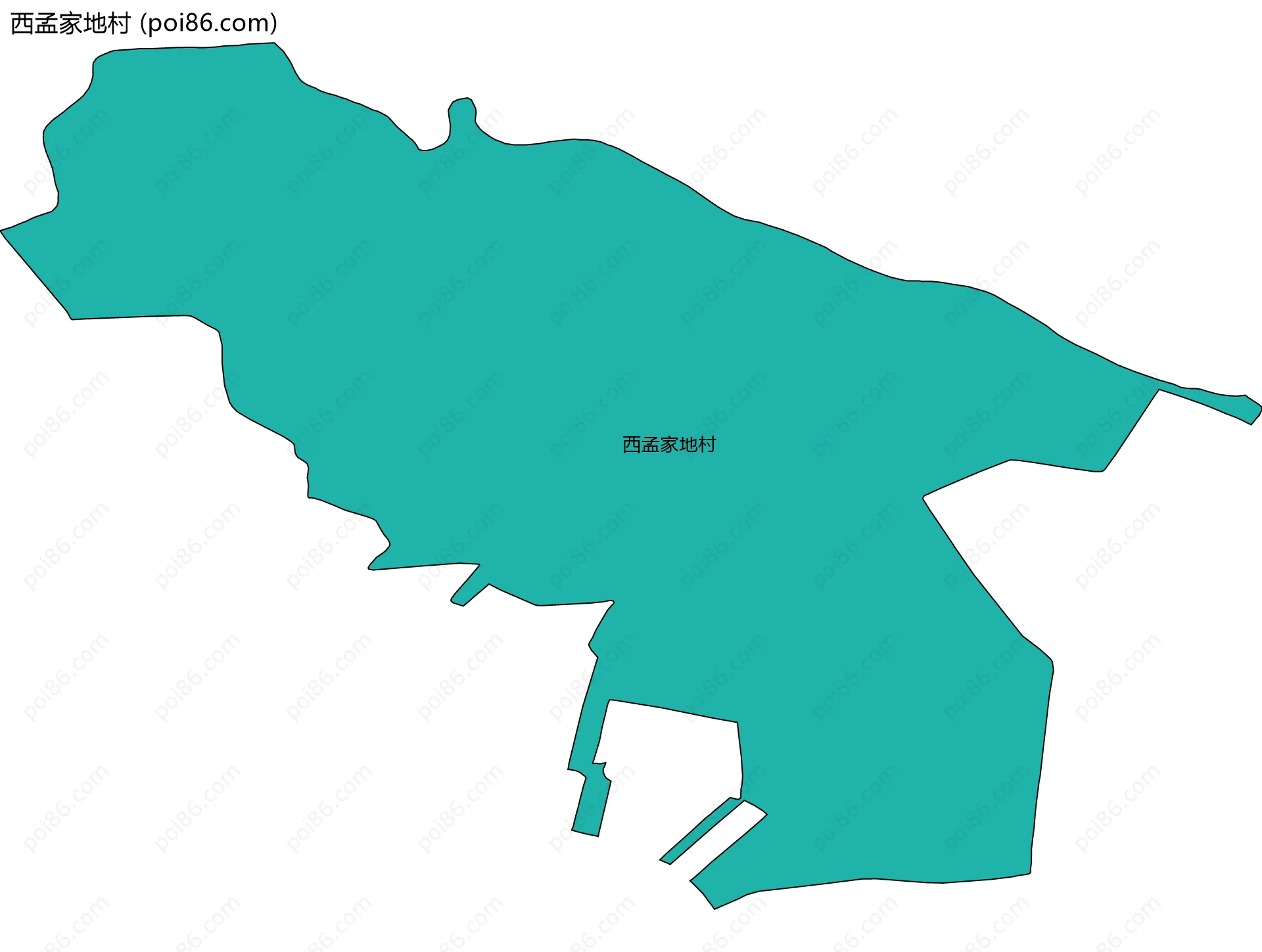 西孟家地村边界地图