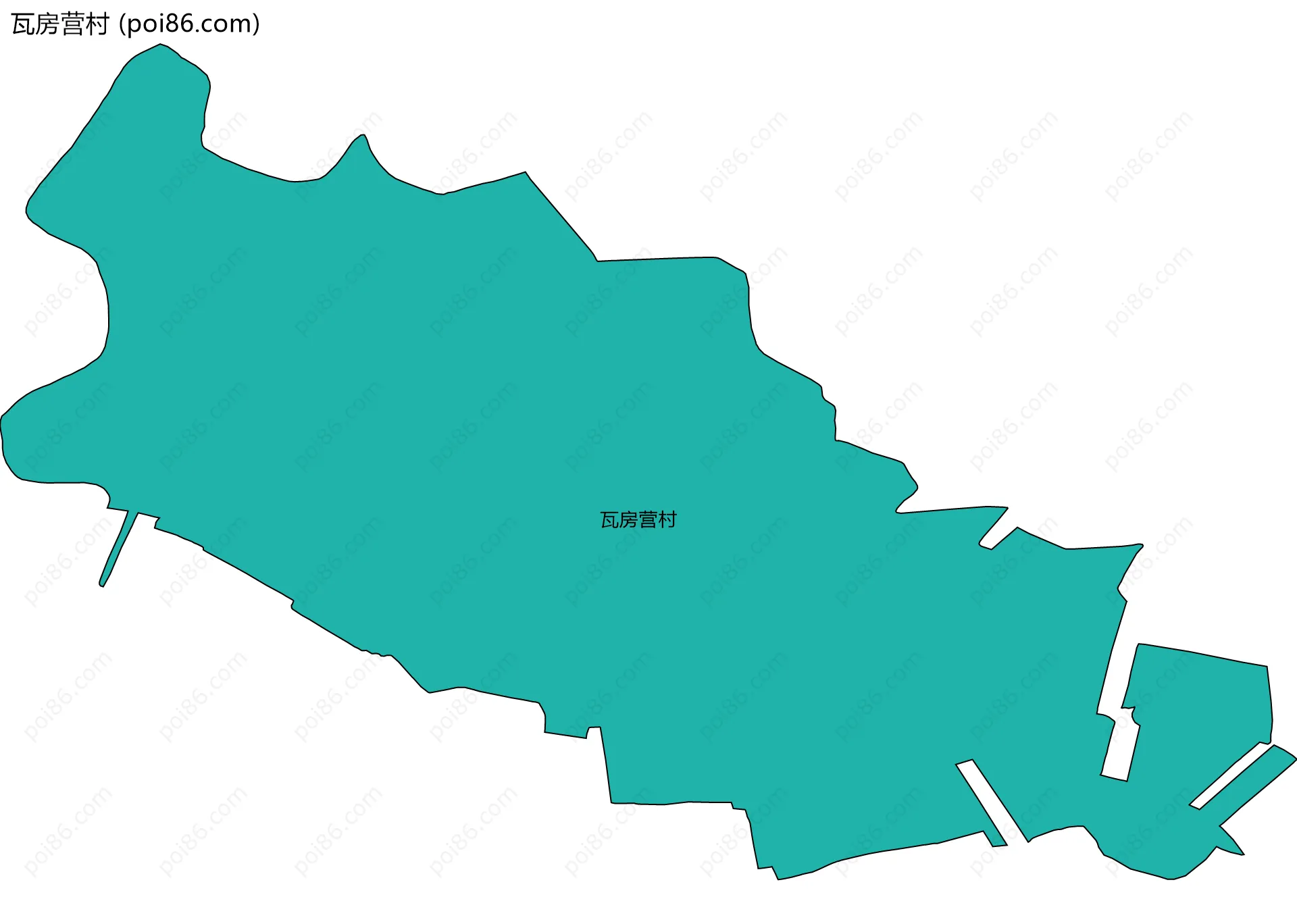 瓦房营村边界地图