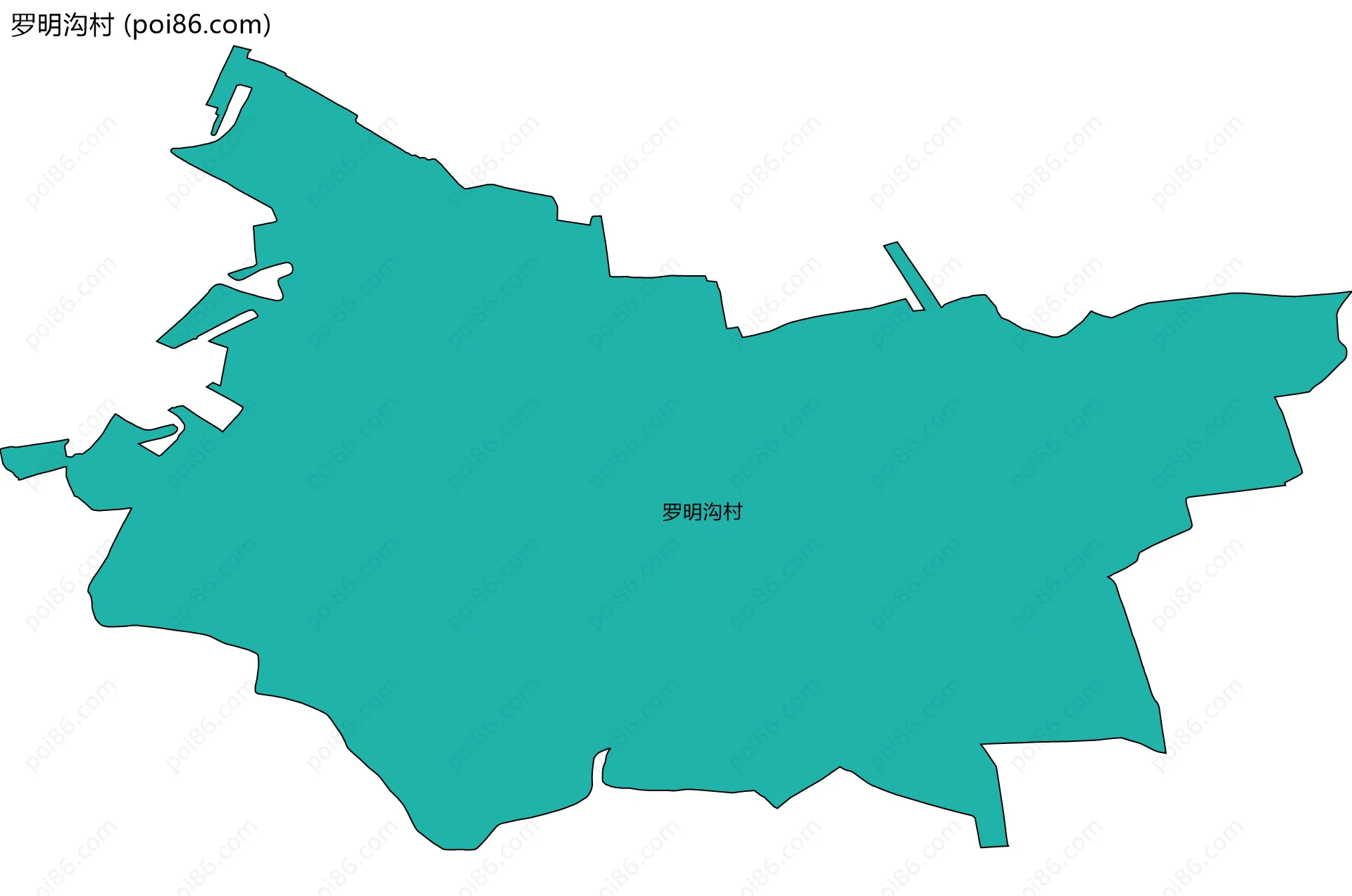 罗明沟村边界地图