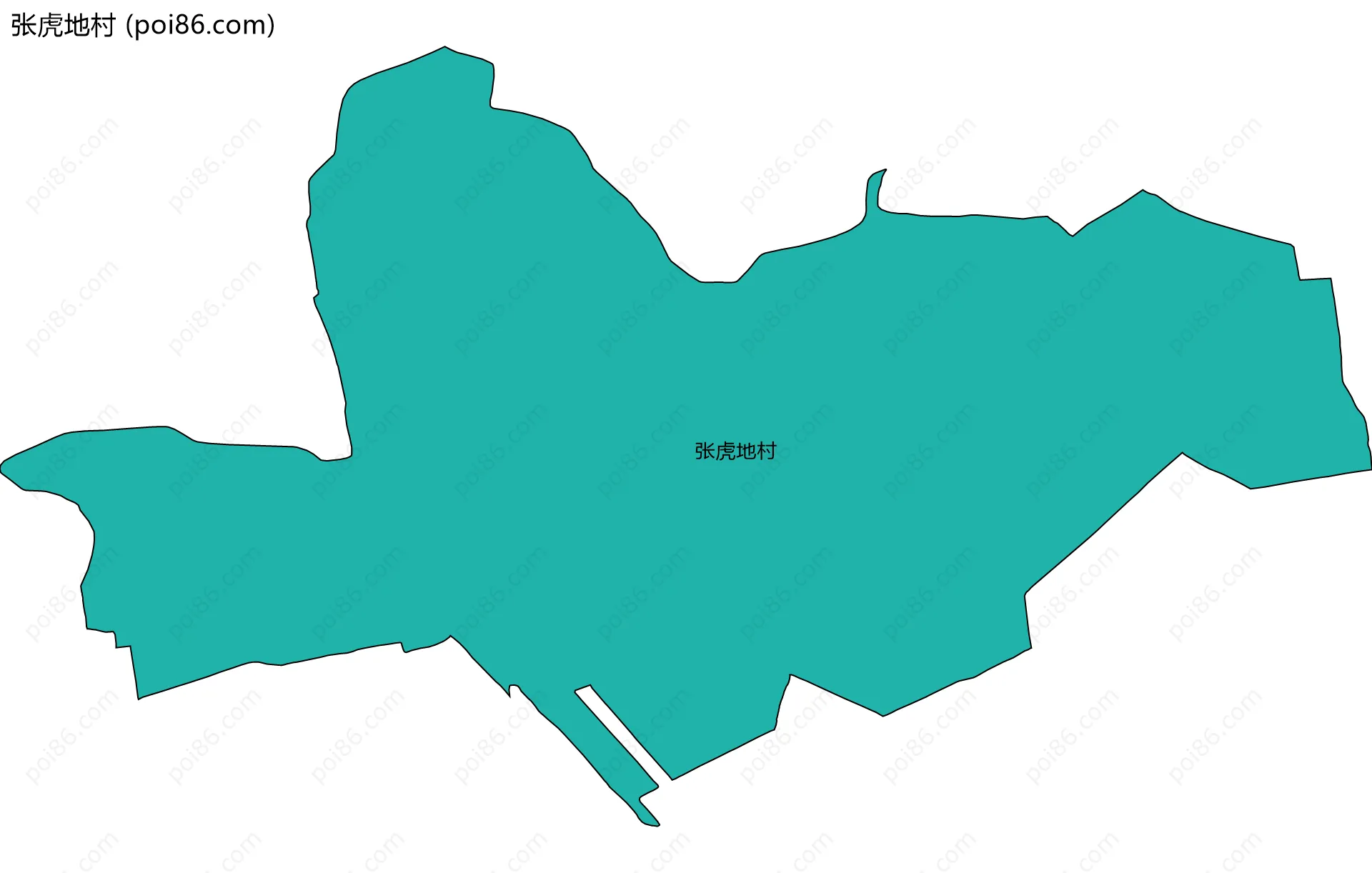 张虎地村边界地图