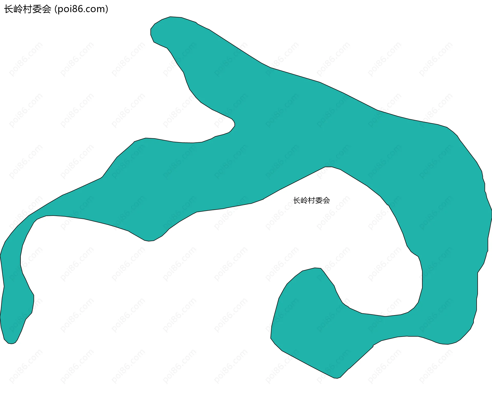 长岭村委会边界地图