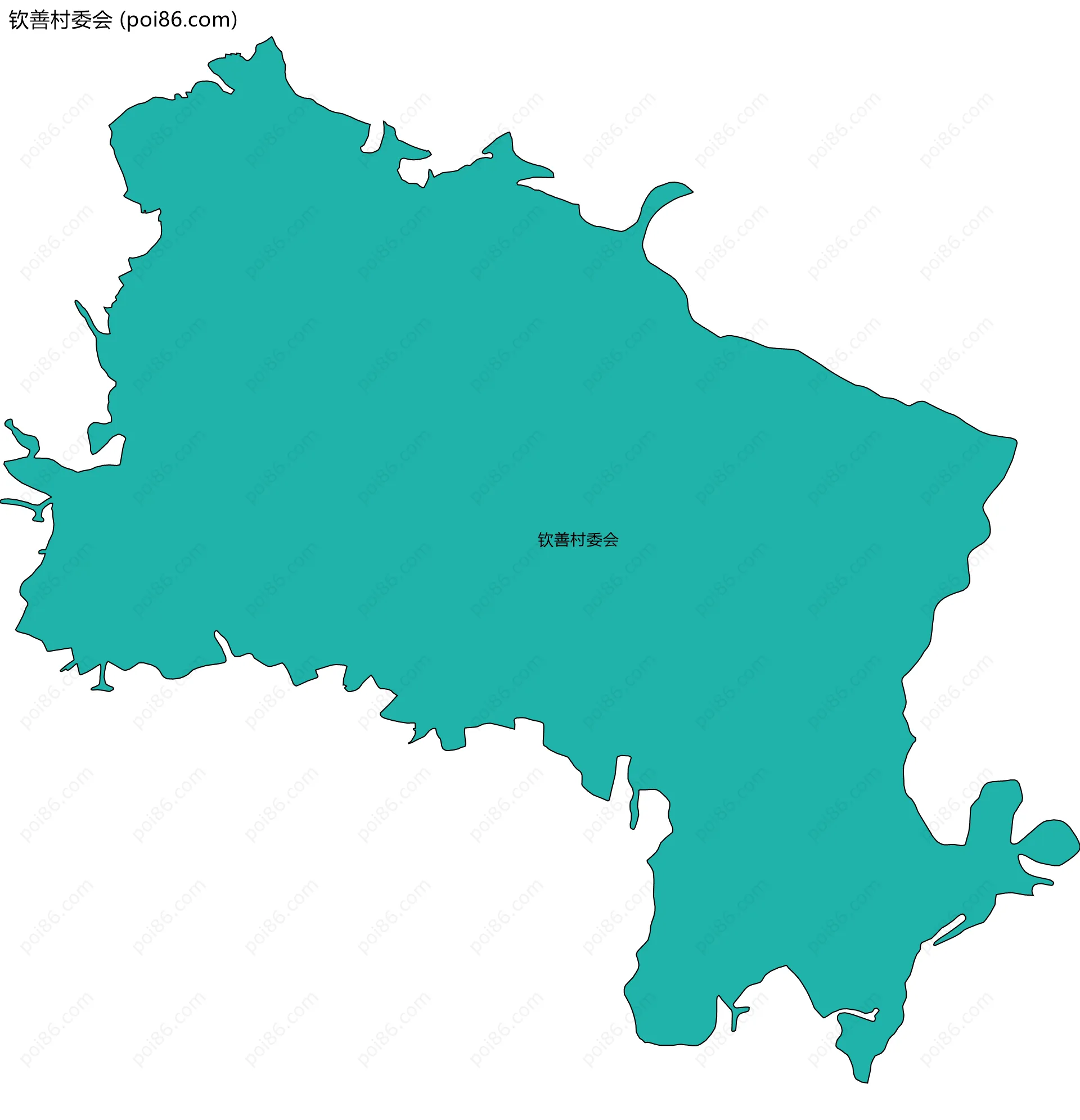 钦善村委会边界地图