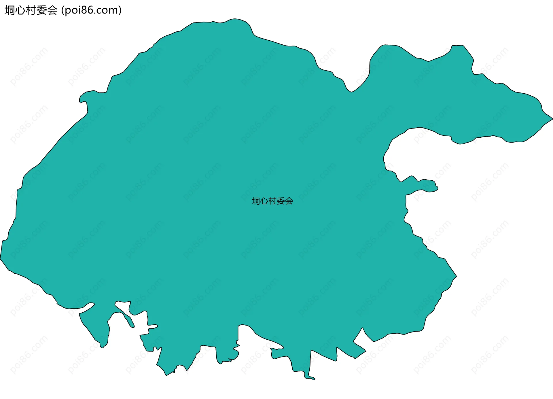 垌心村委会边界地图