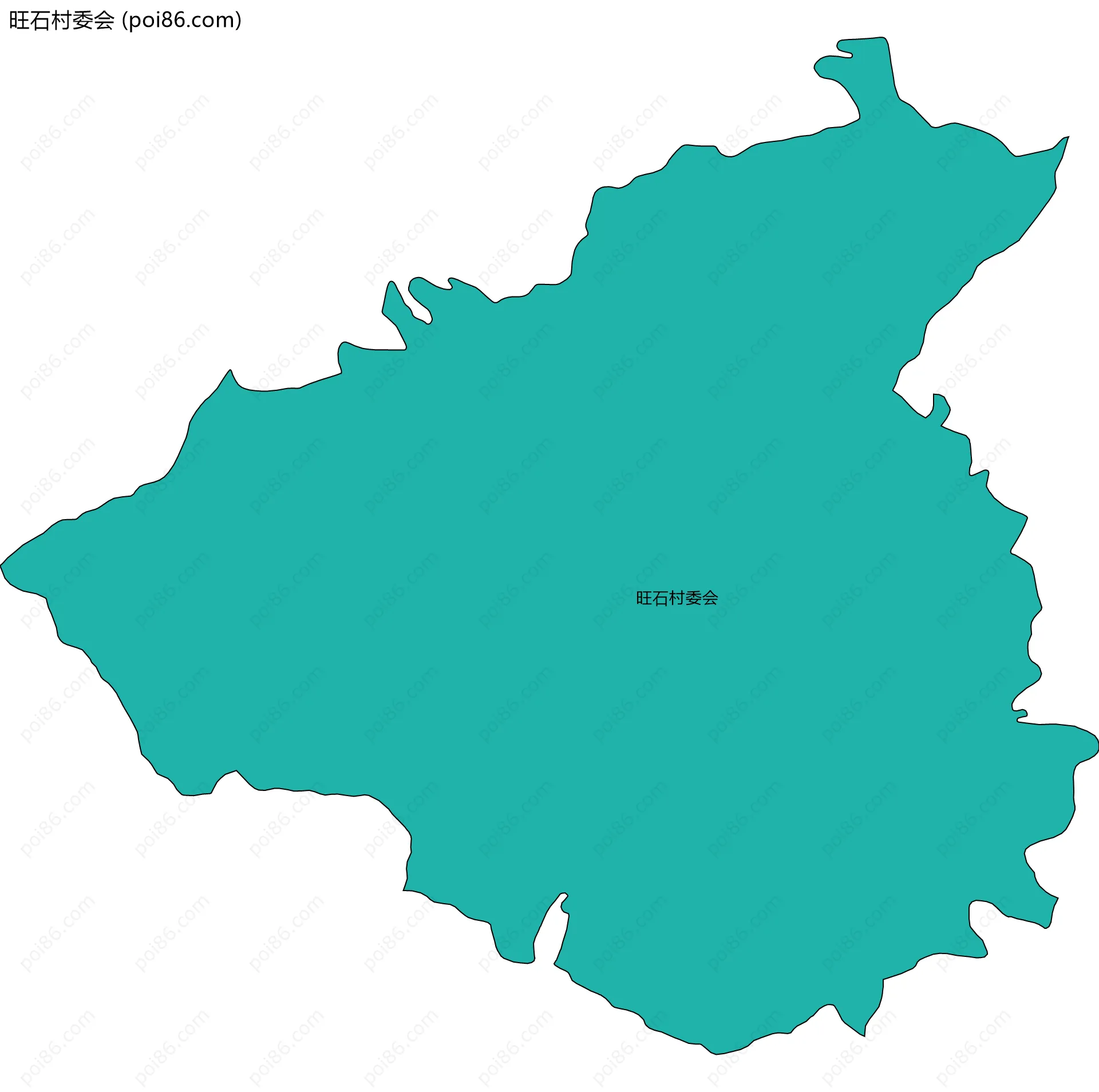 旺石村委会边界地图
