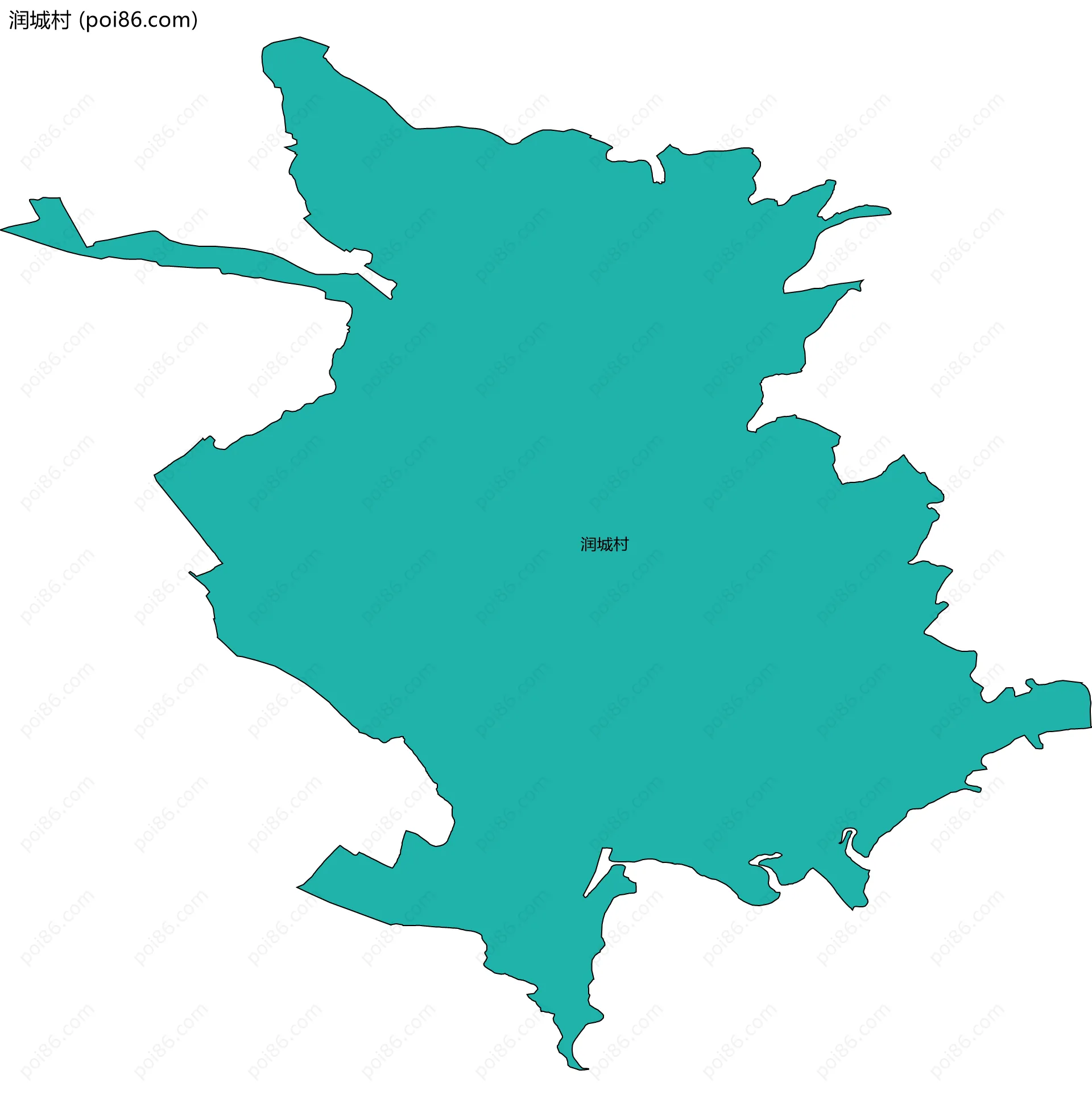 润城村边界地图