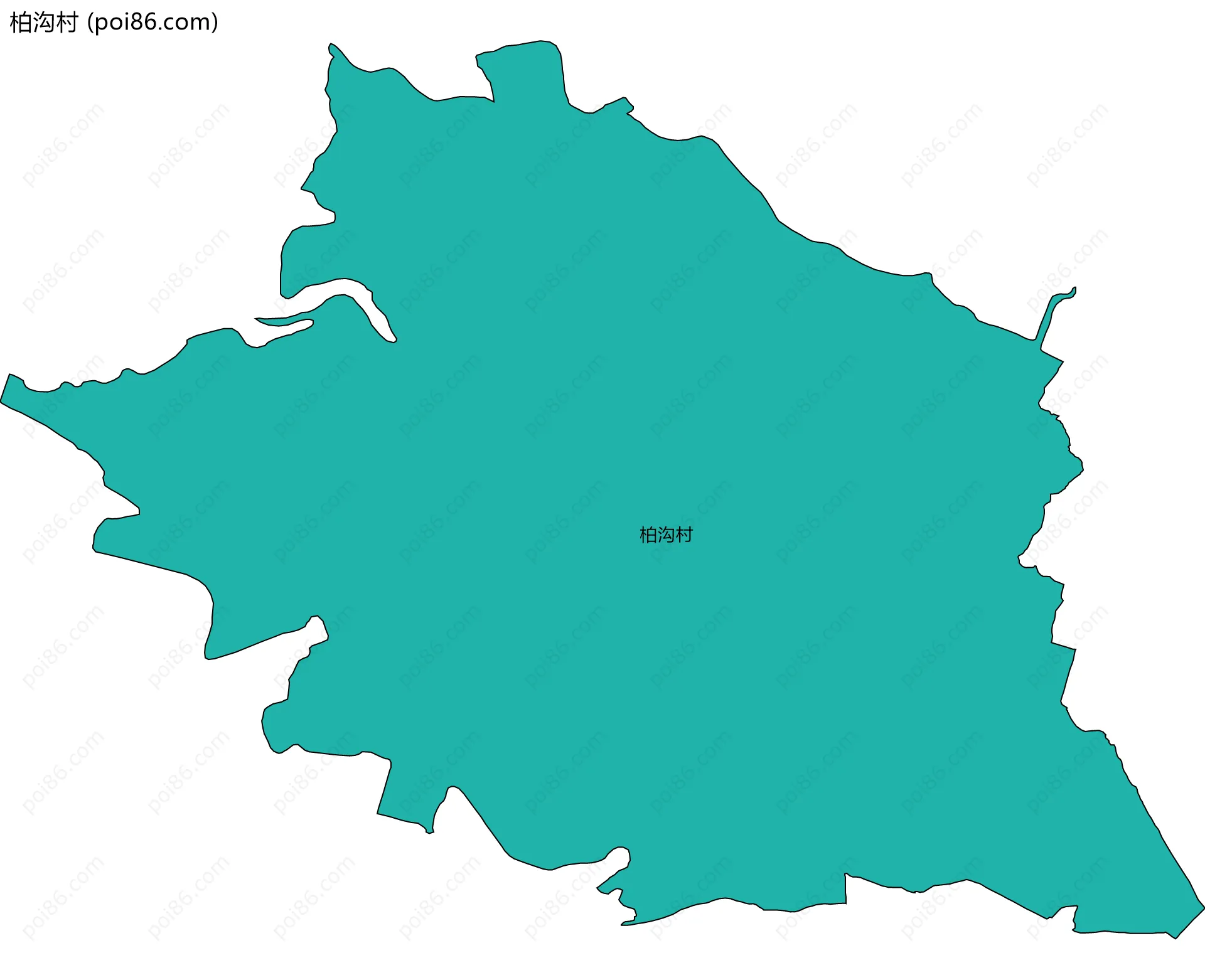 柏沟村边界地图