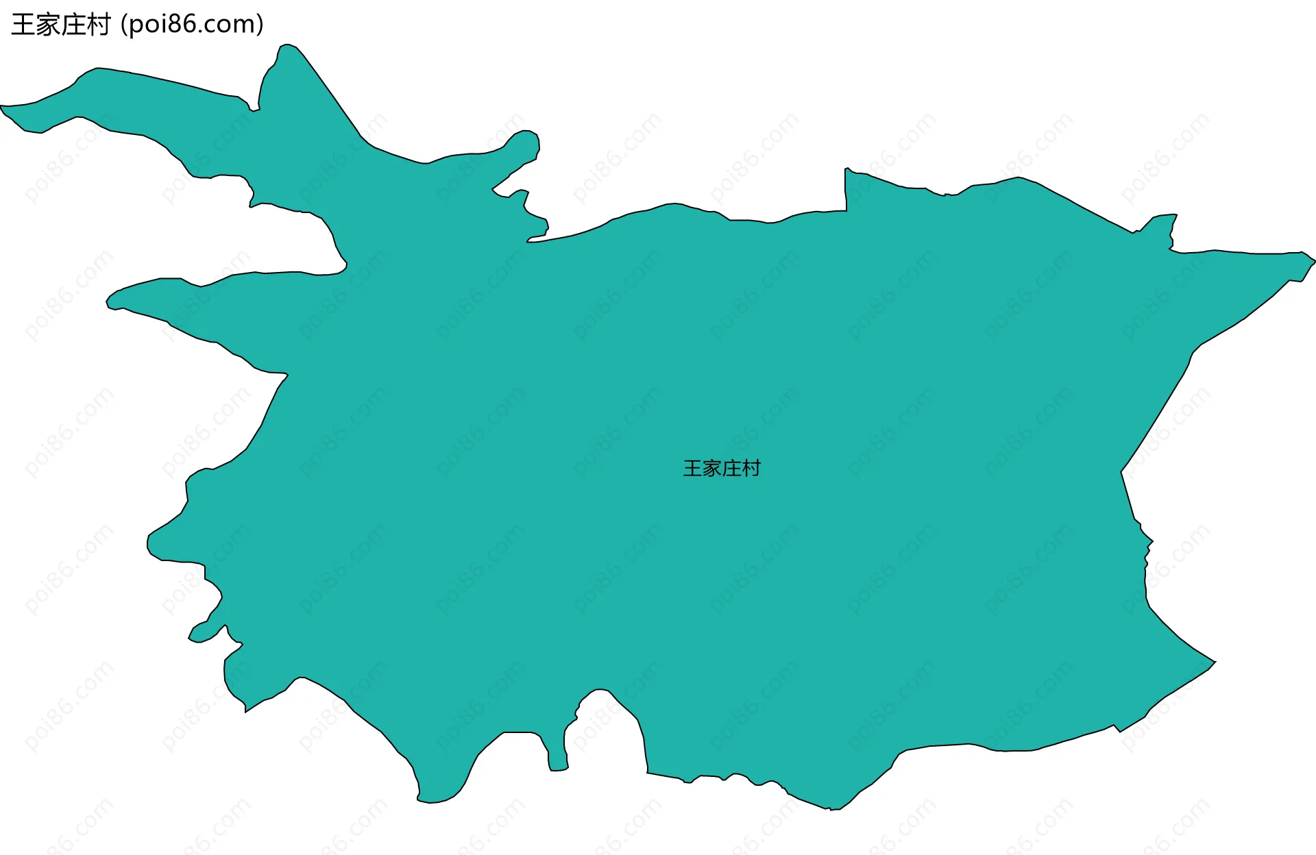 王家庄村边界地图
