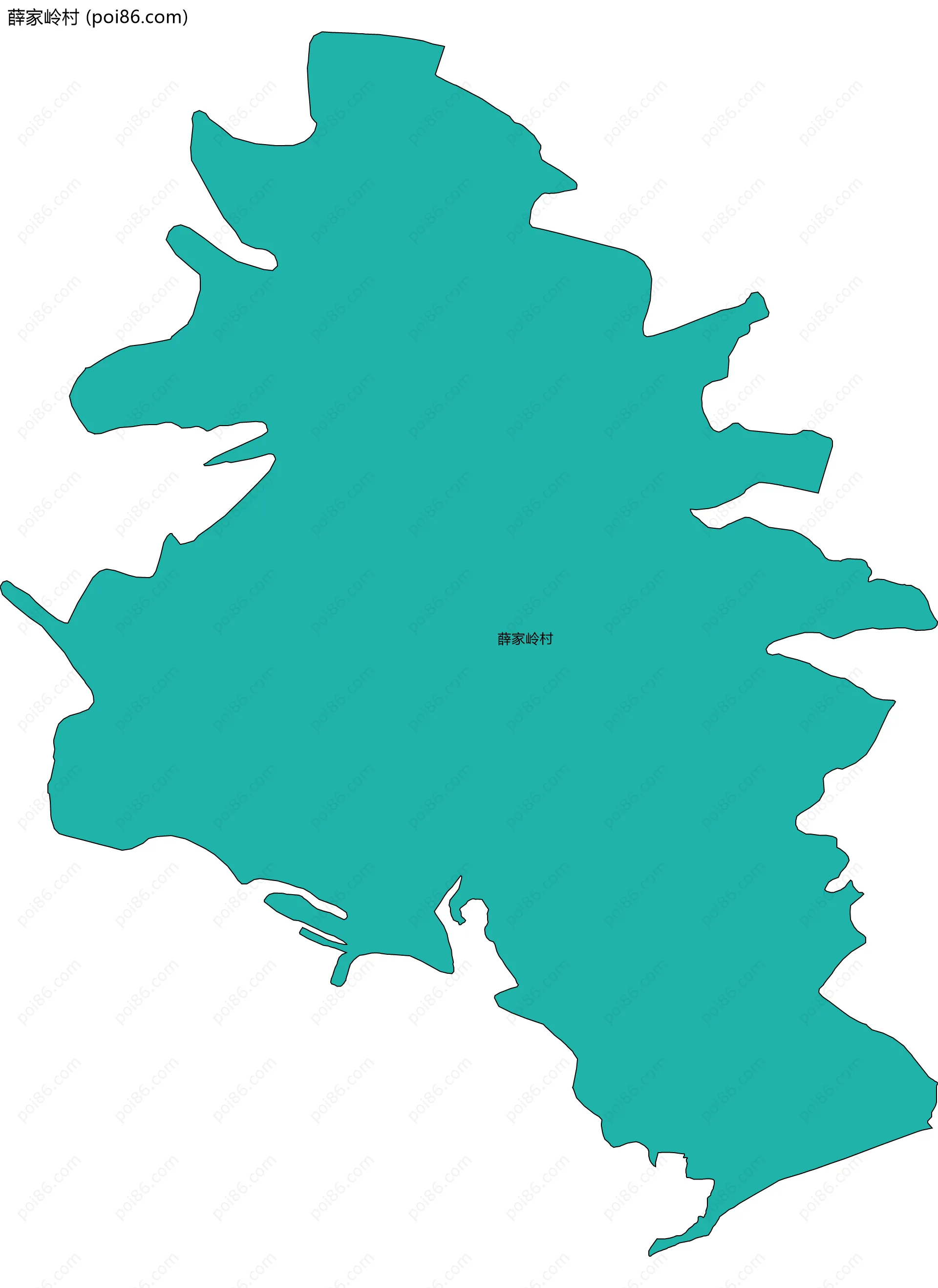 薛家岭村边界地图