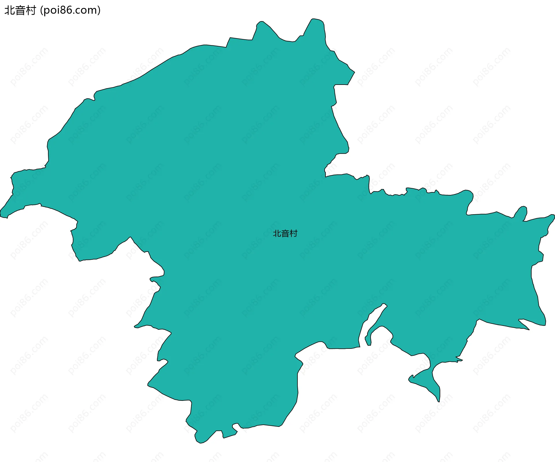 北音村边界地图