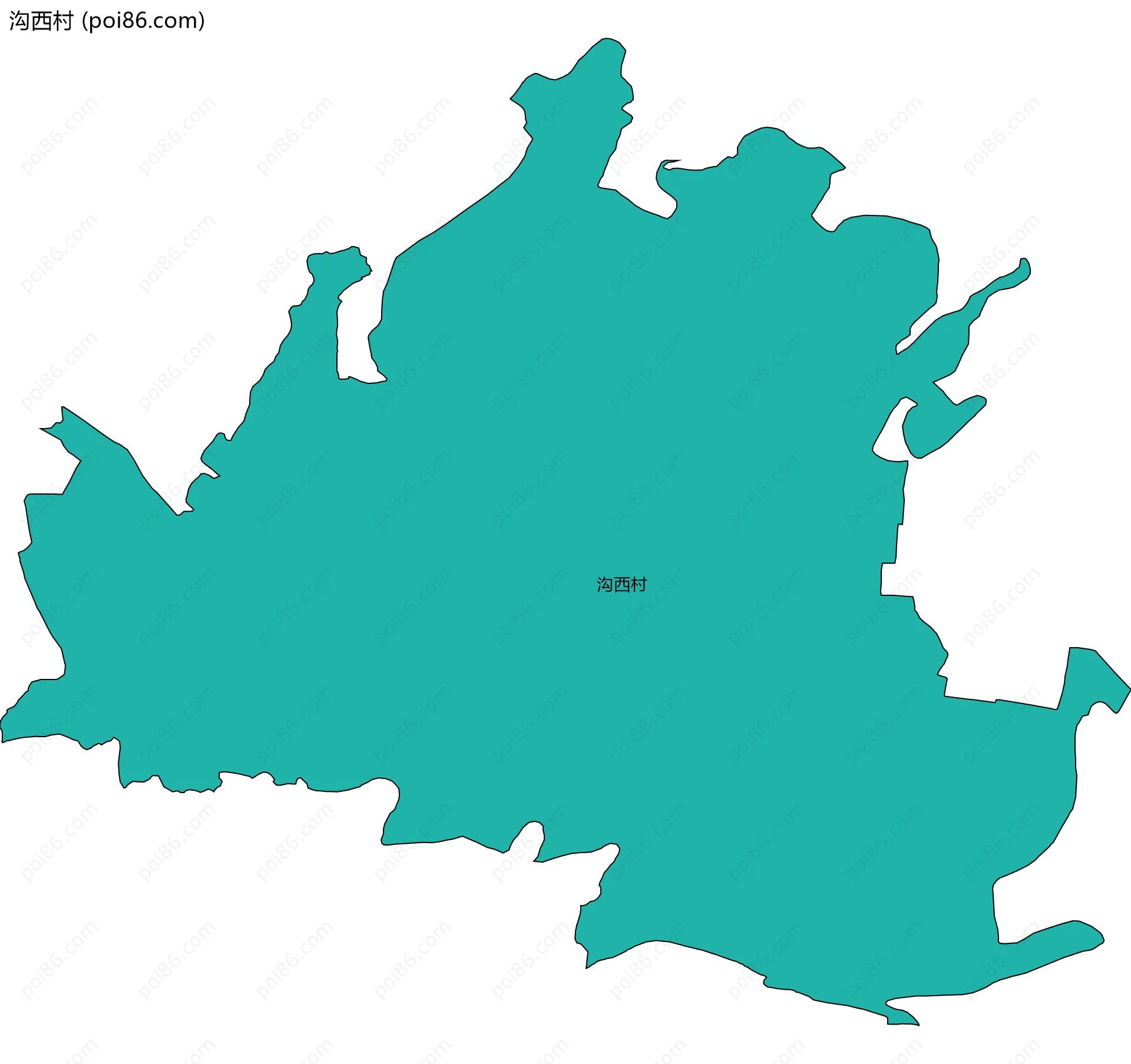 沟西村边界地图