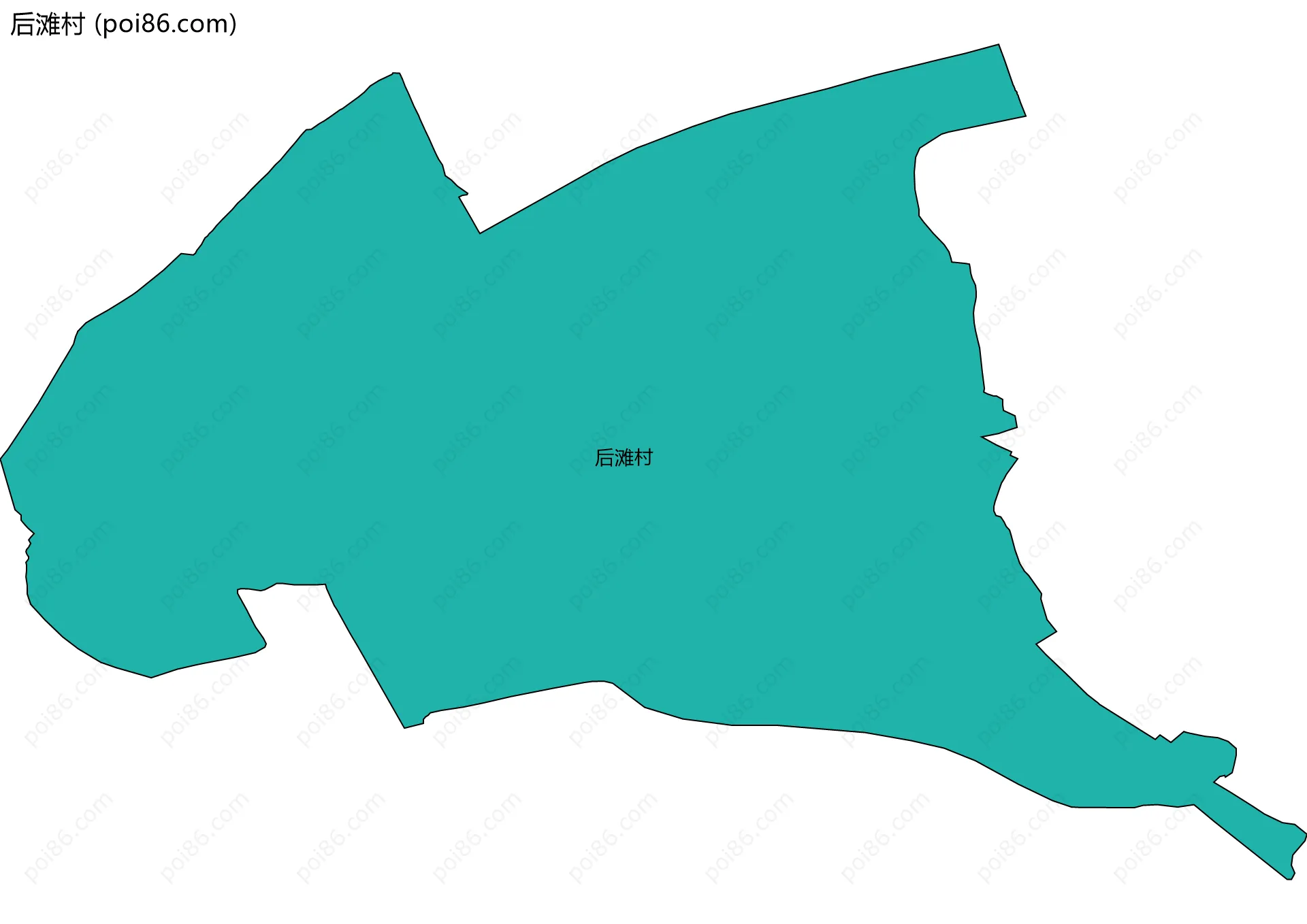 后滩村边界地图