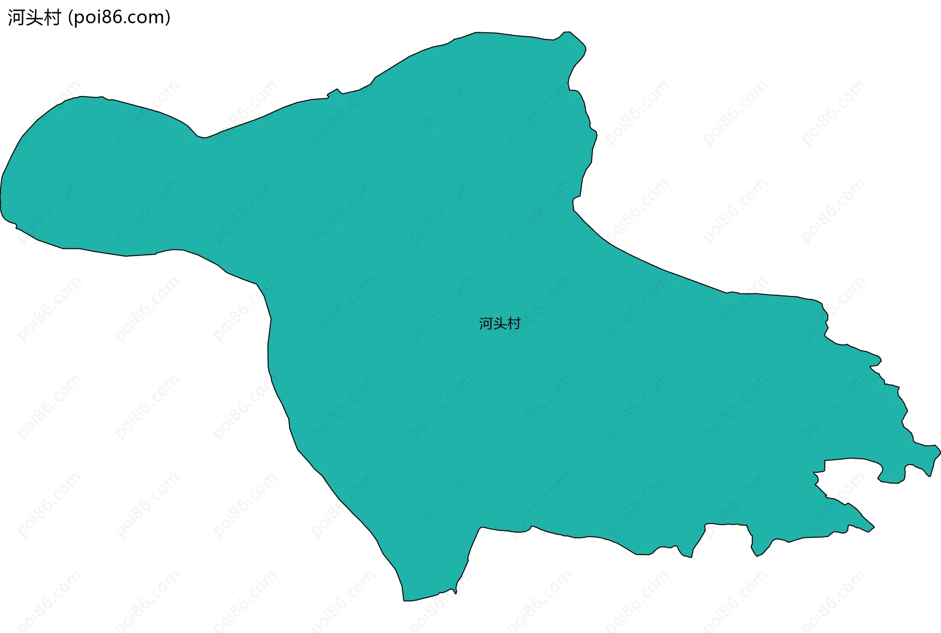 河头村边界地图