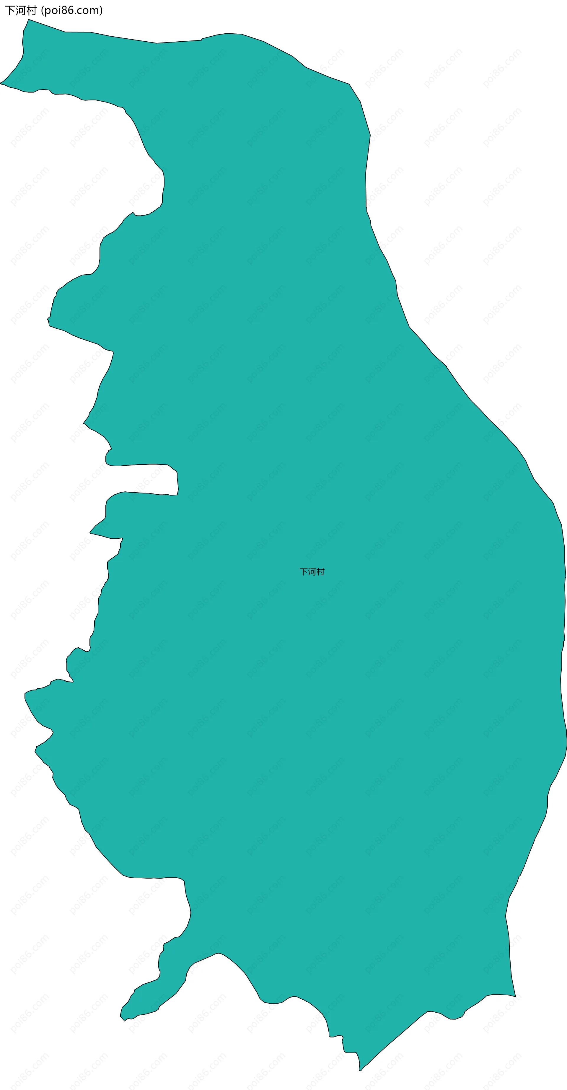 下河村边界地图