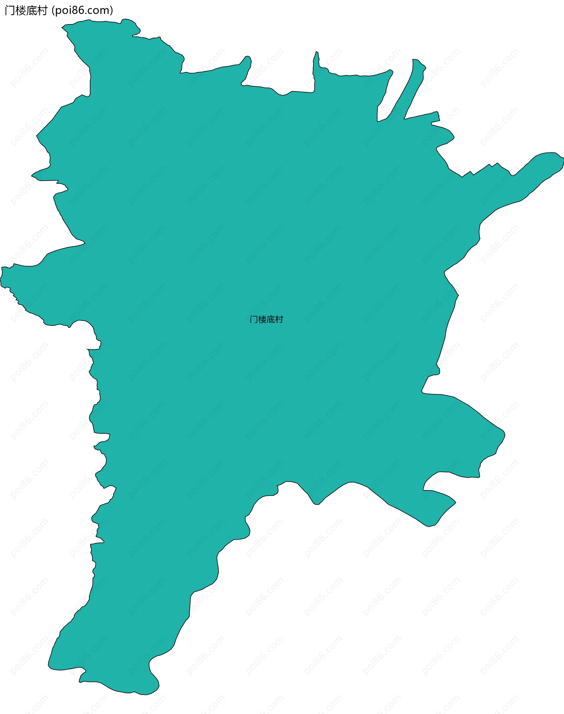 门楼底村边界地图