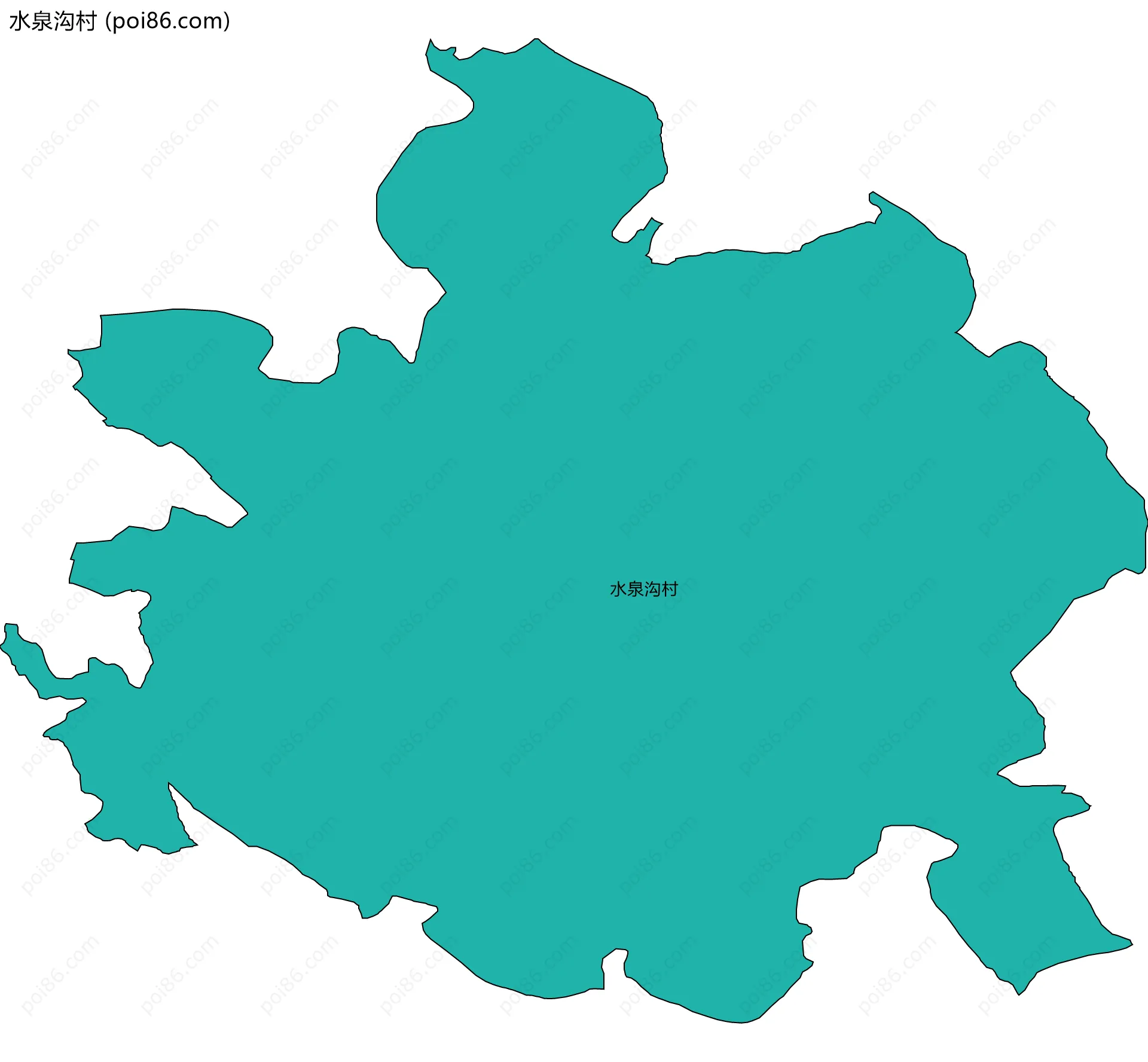 水泉沟村边界地图