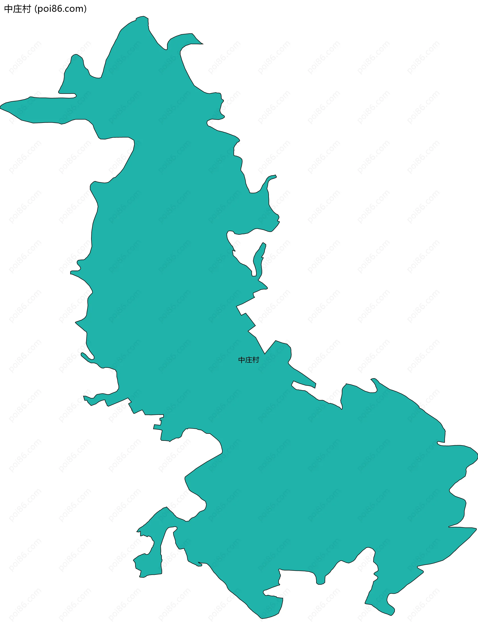 中庄村边界地图