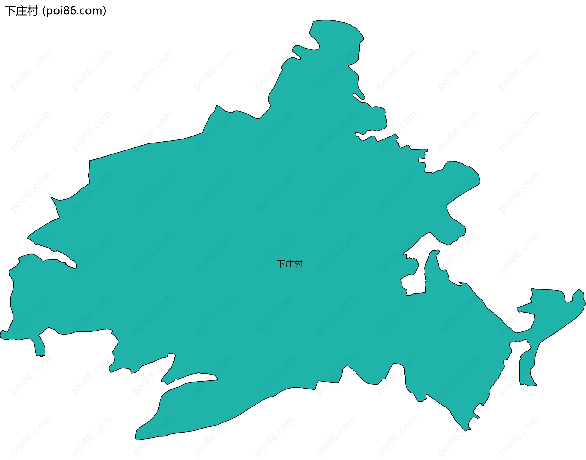 下庄村边界地图