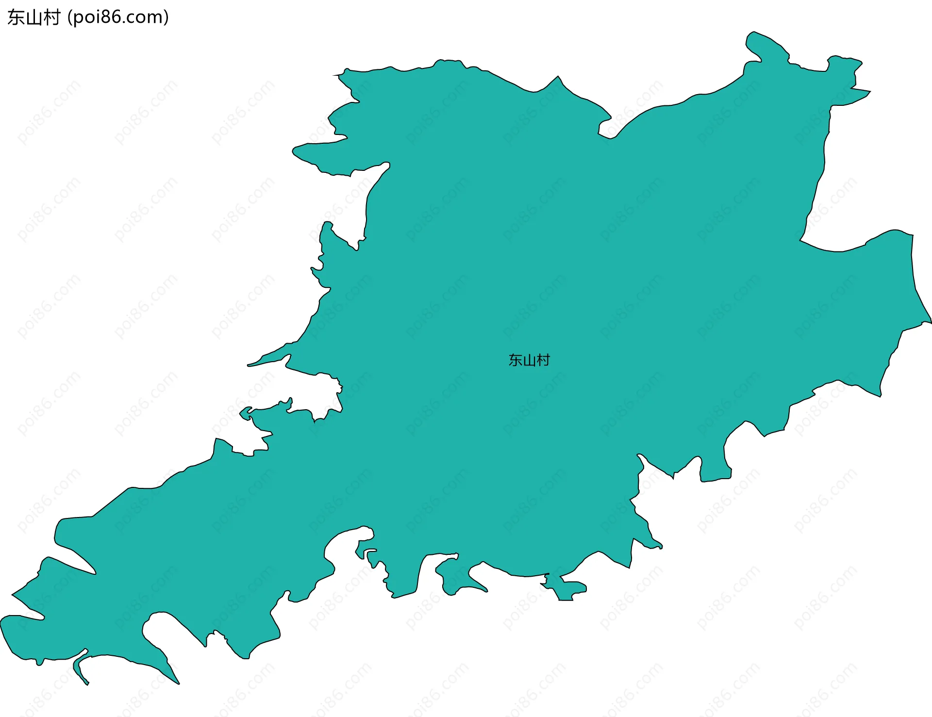 东山村边界地图