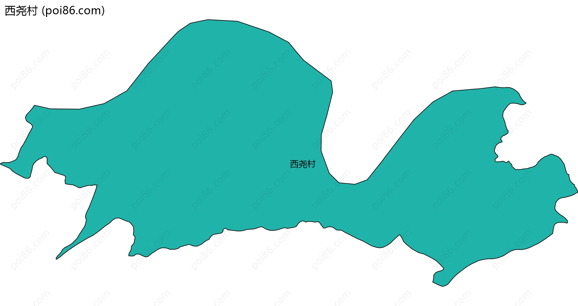 西尧村边界地图