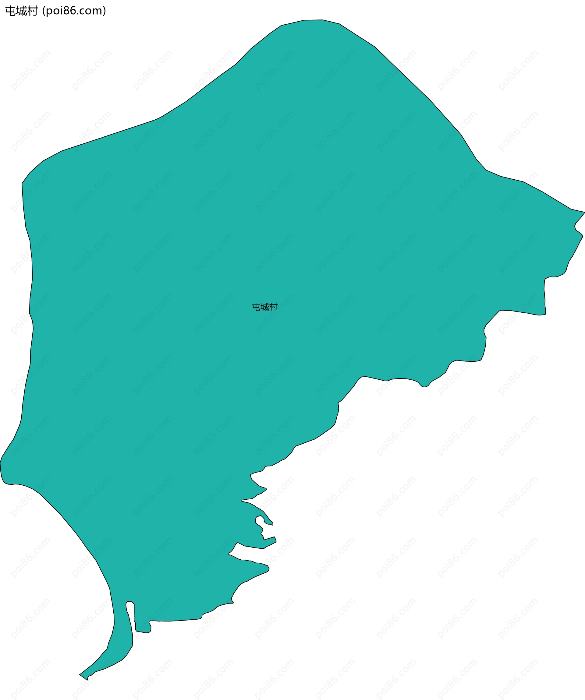 屯城村边界地图