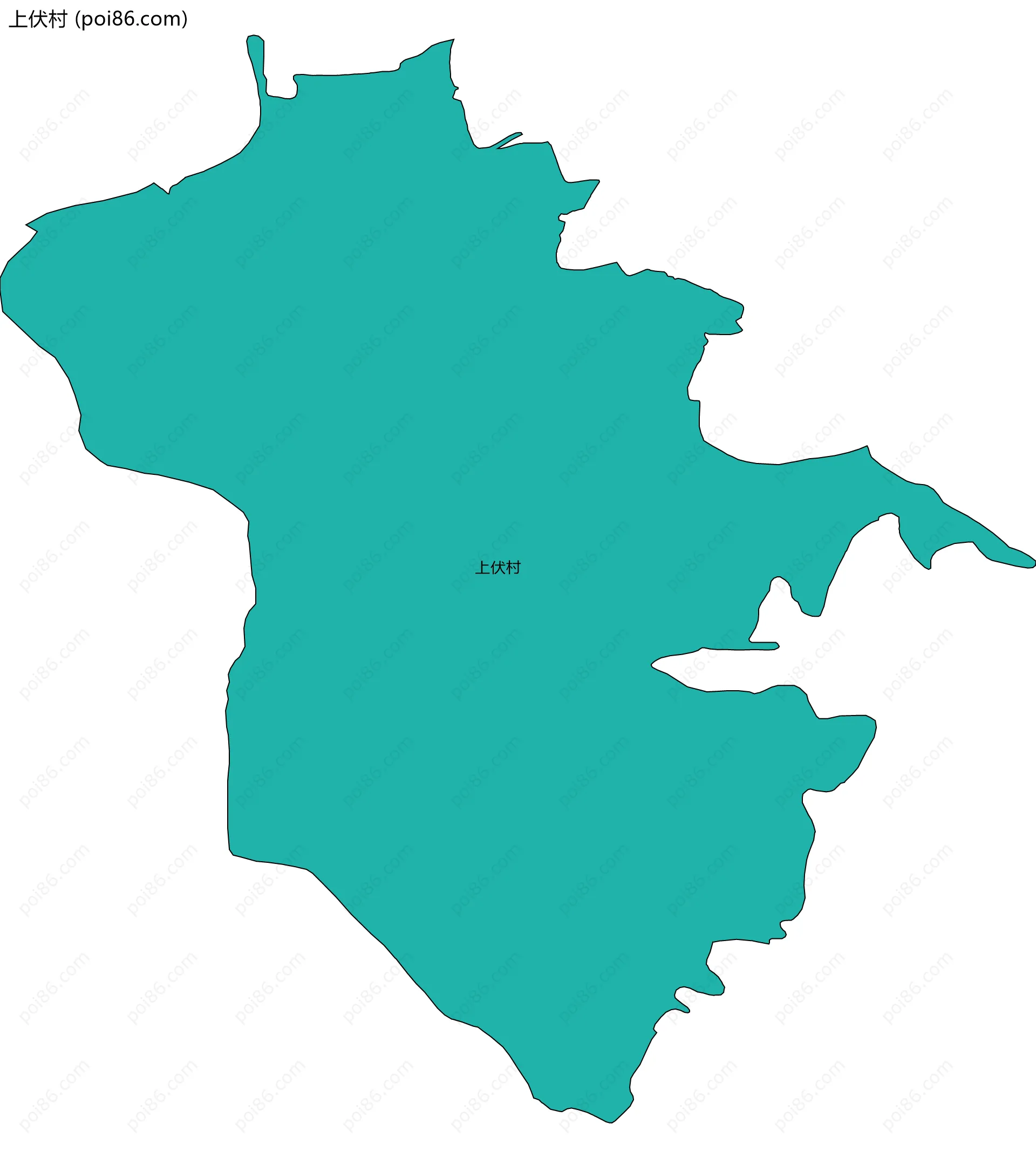 上伏村边界地图