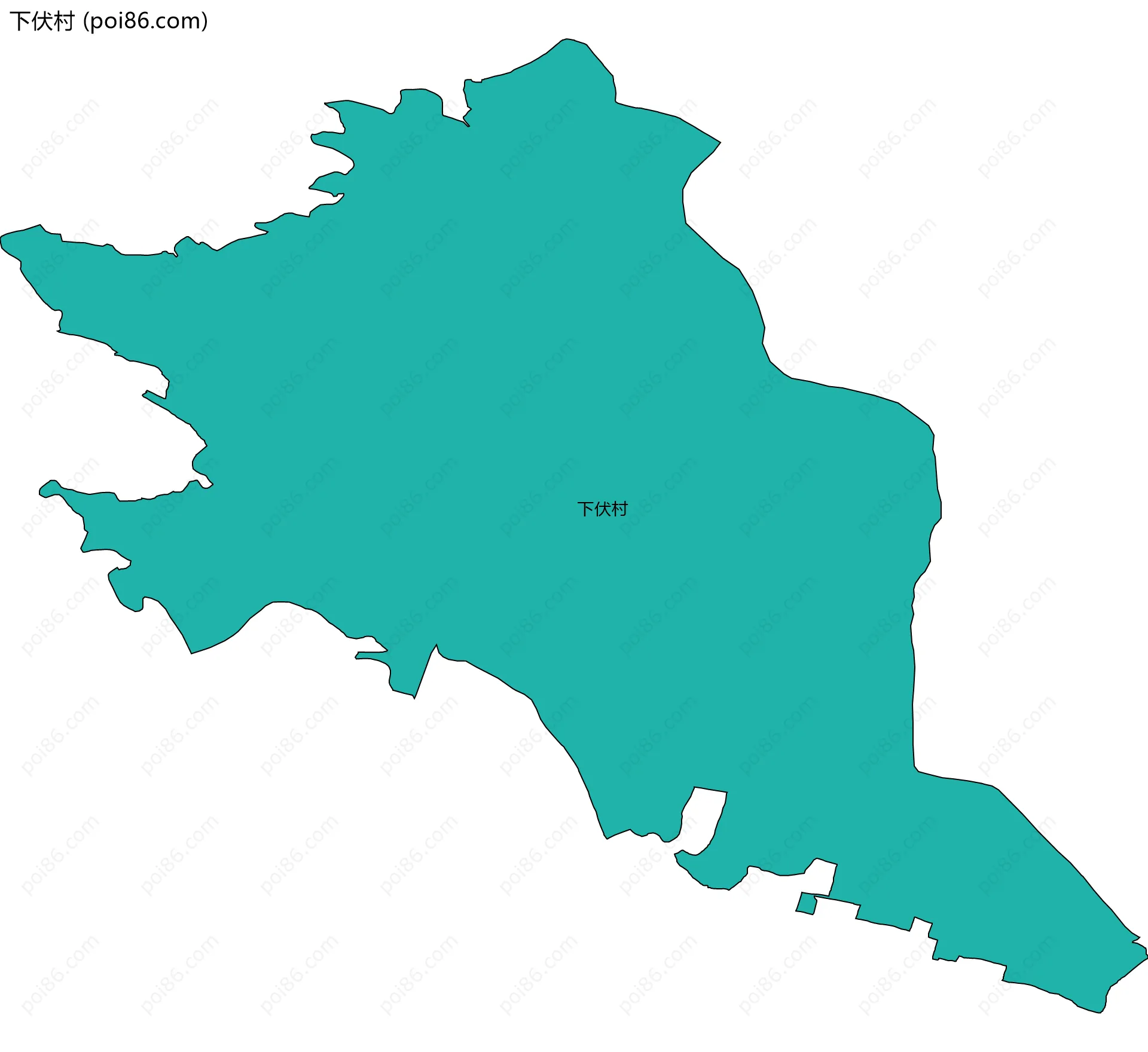 下伏村边界地图