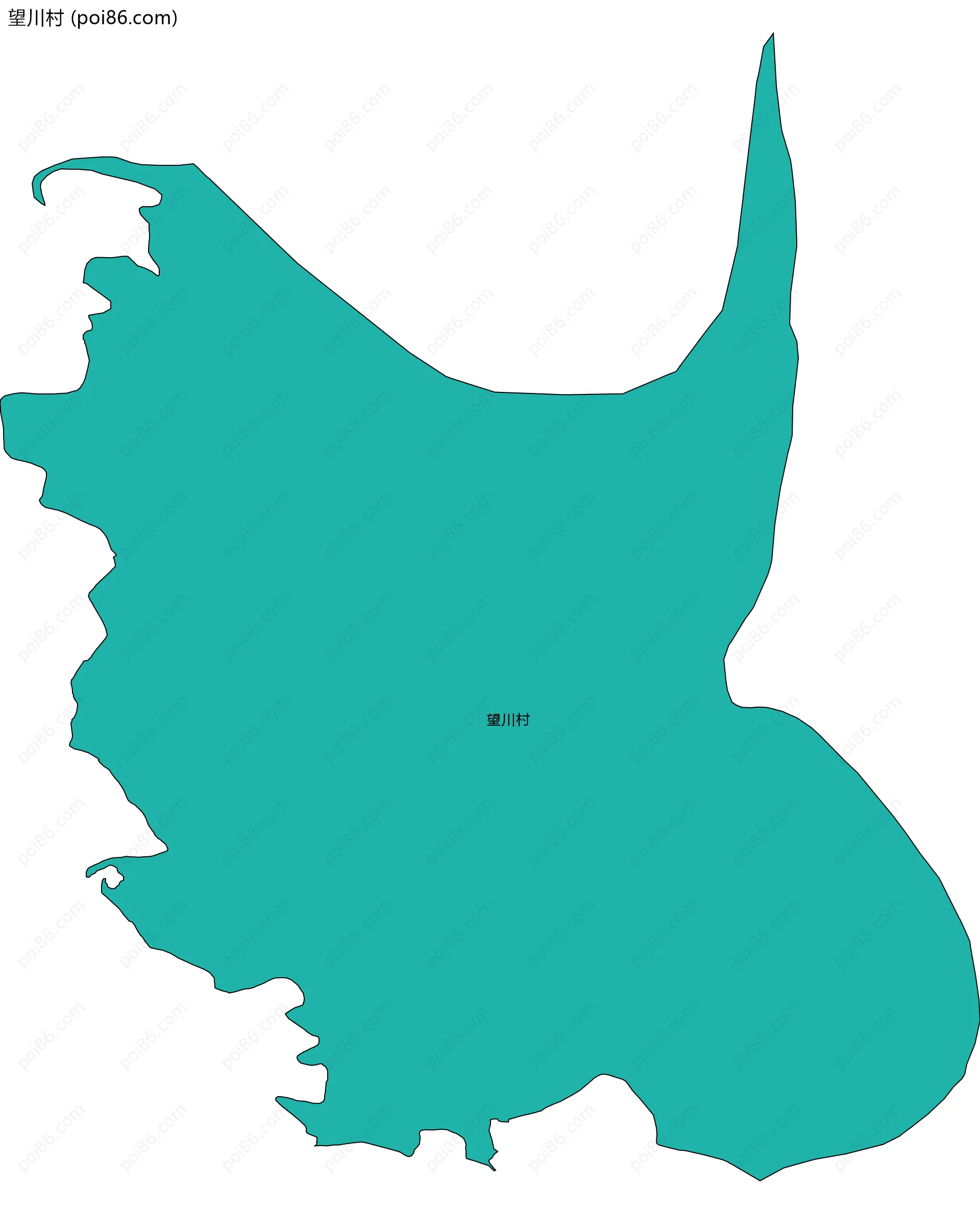 望川村边界地图