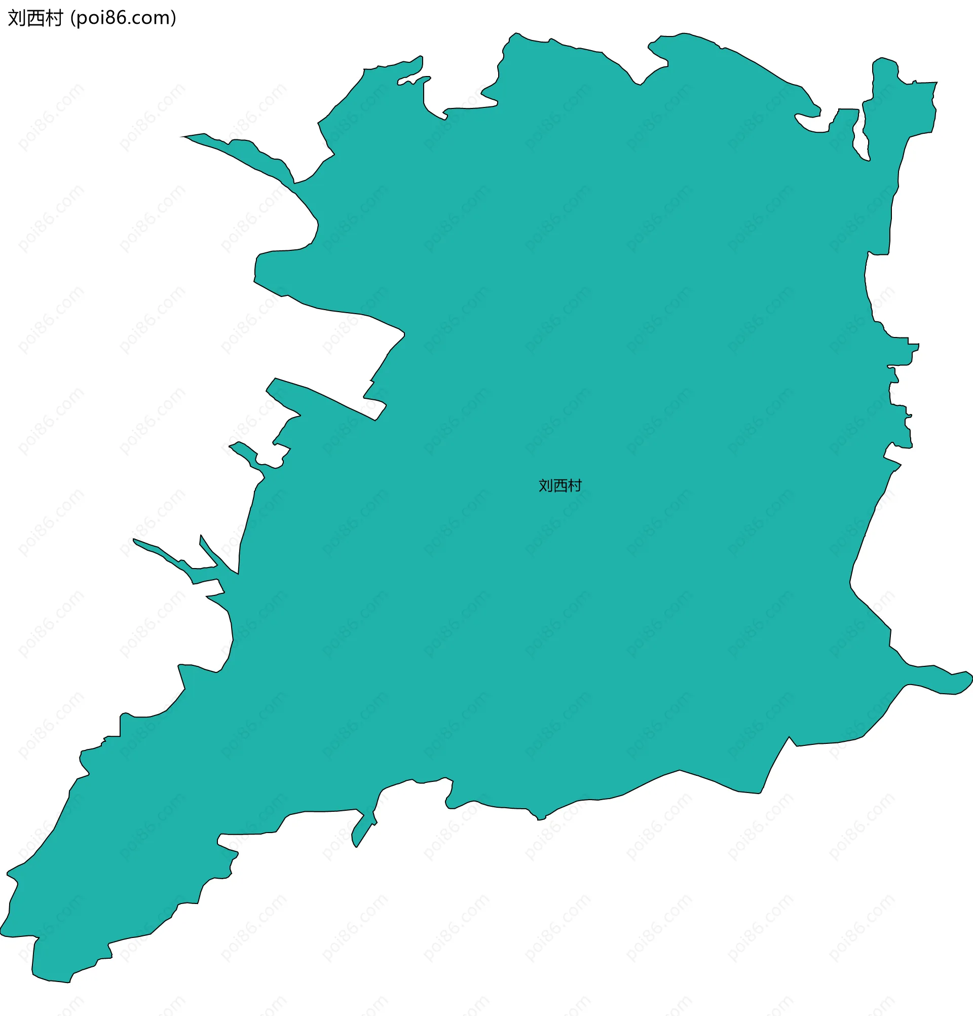刘西村边界地图