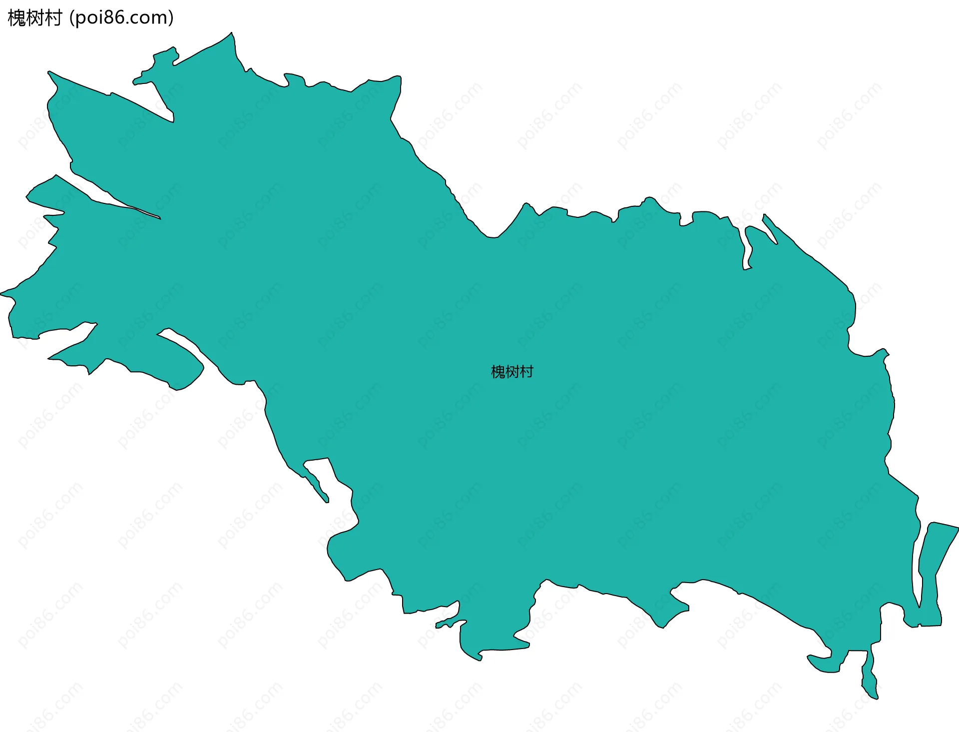 槐树村边界地图