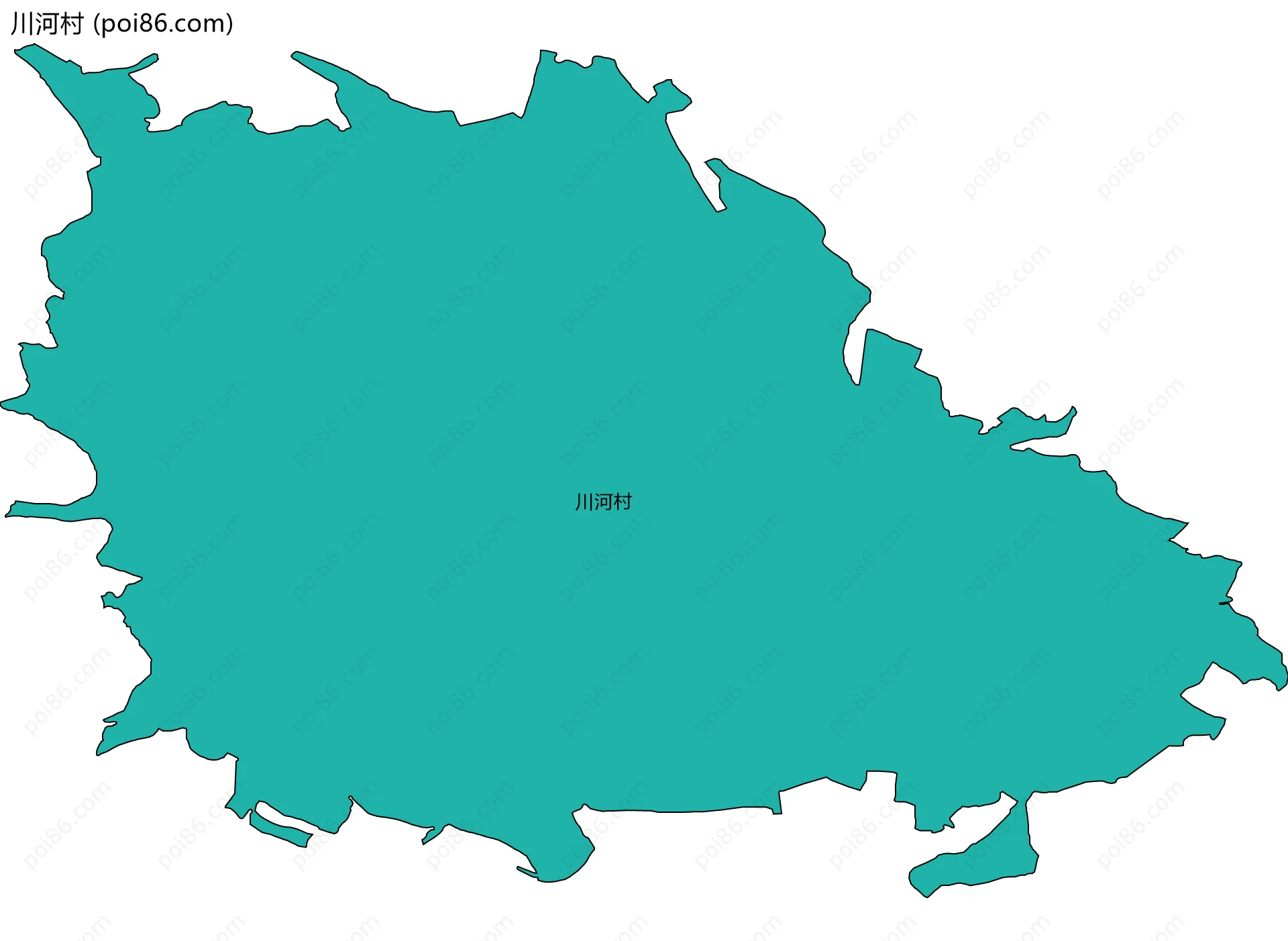 川河村边界地图