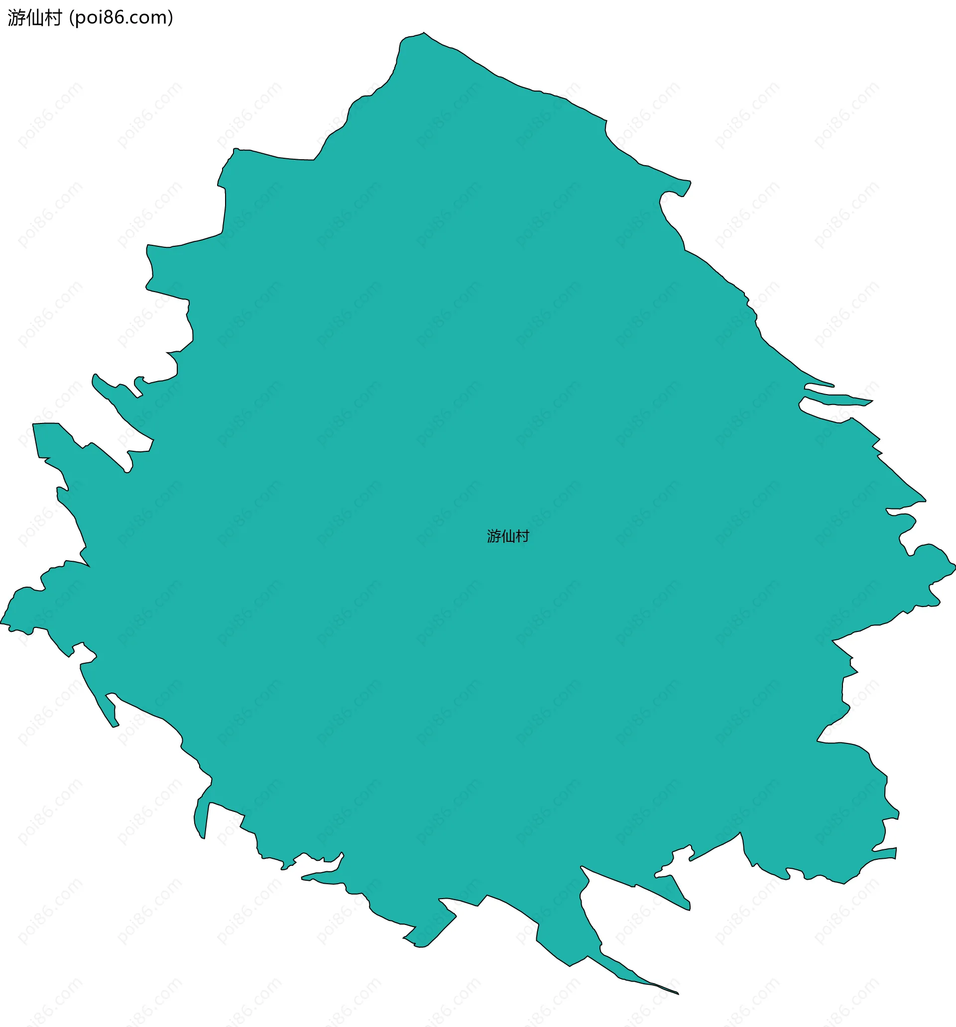 游仙村边界地图