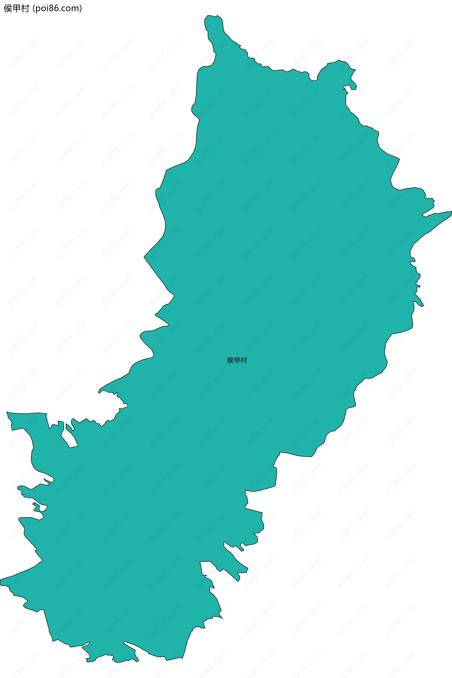 侯甲村边界地图