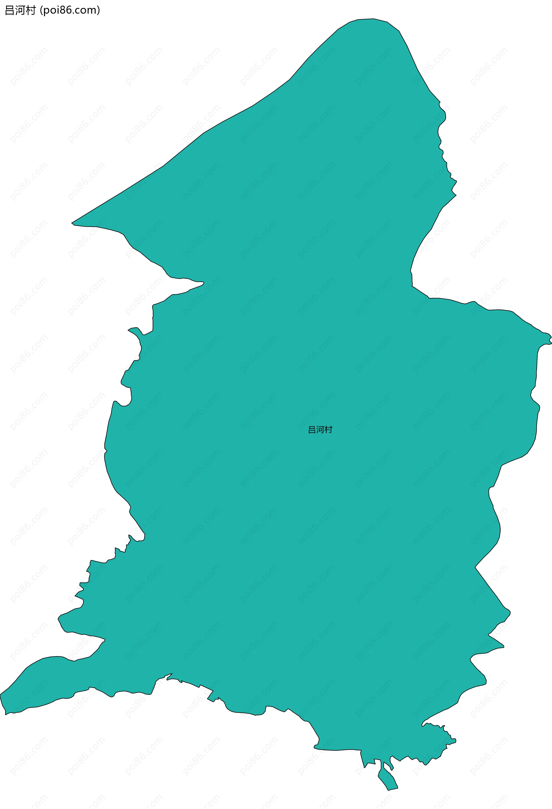 吕河村边界地图