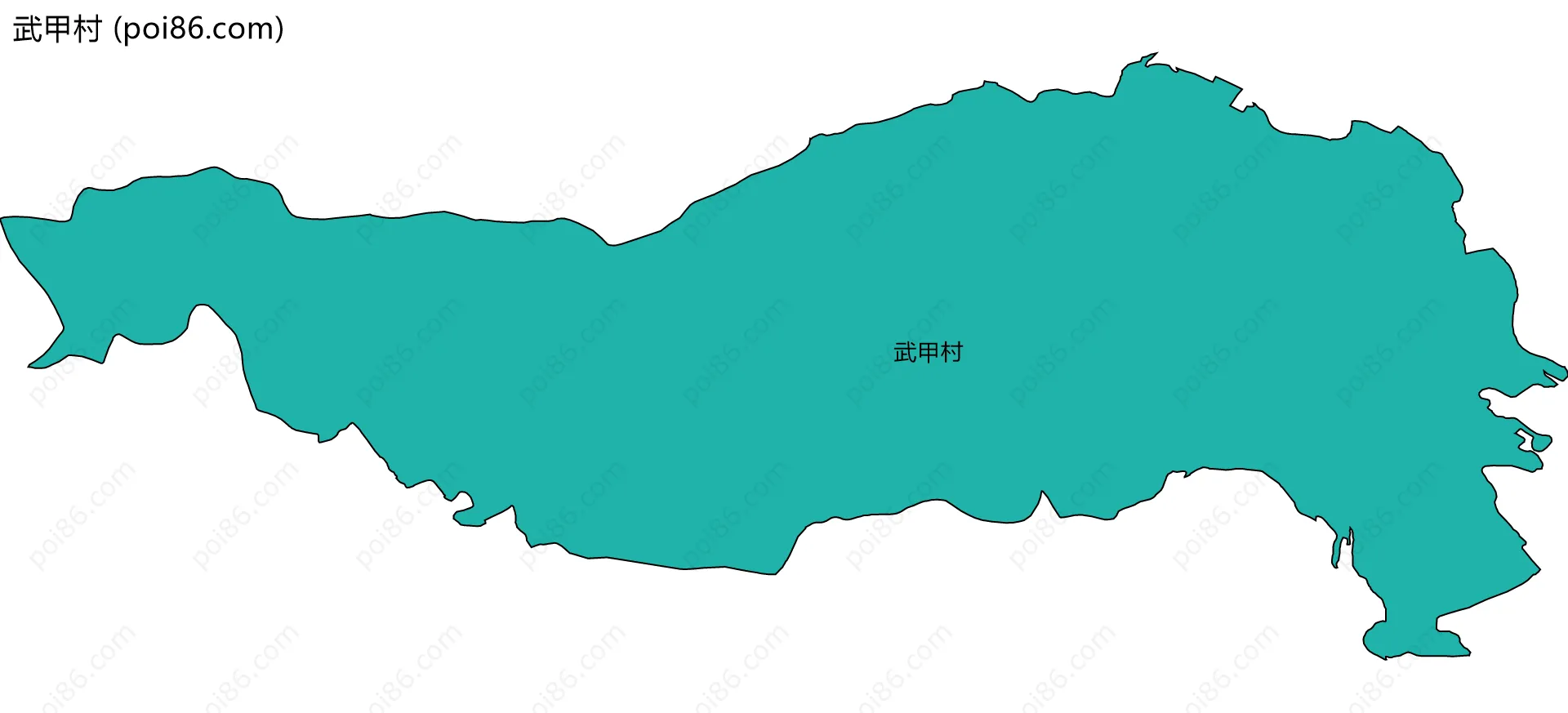 武甲村边界地图