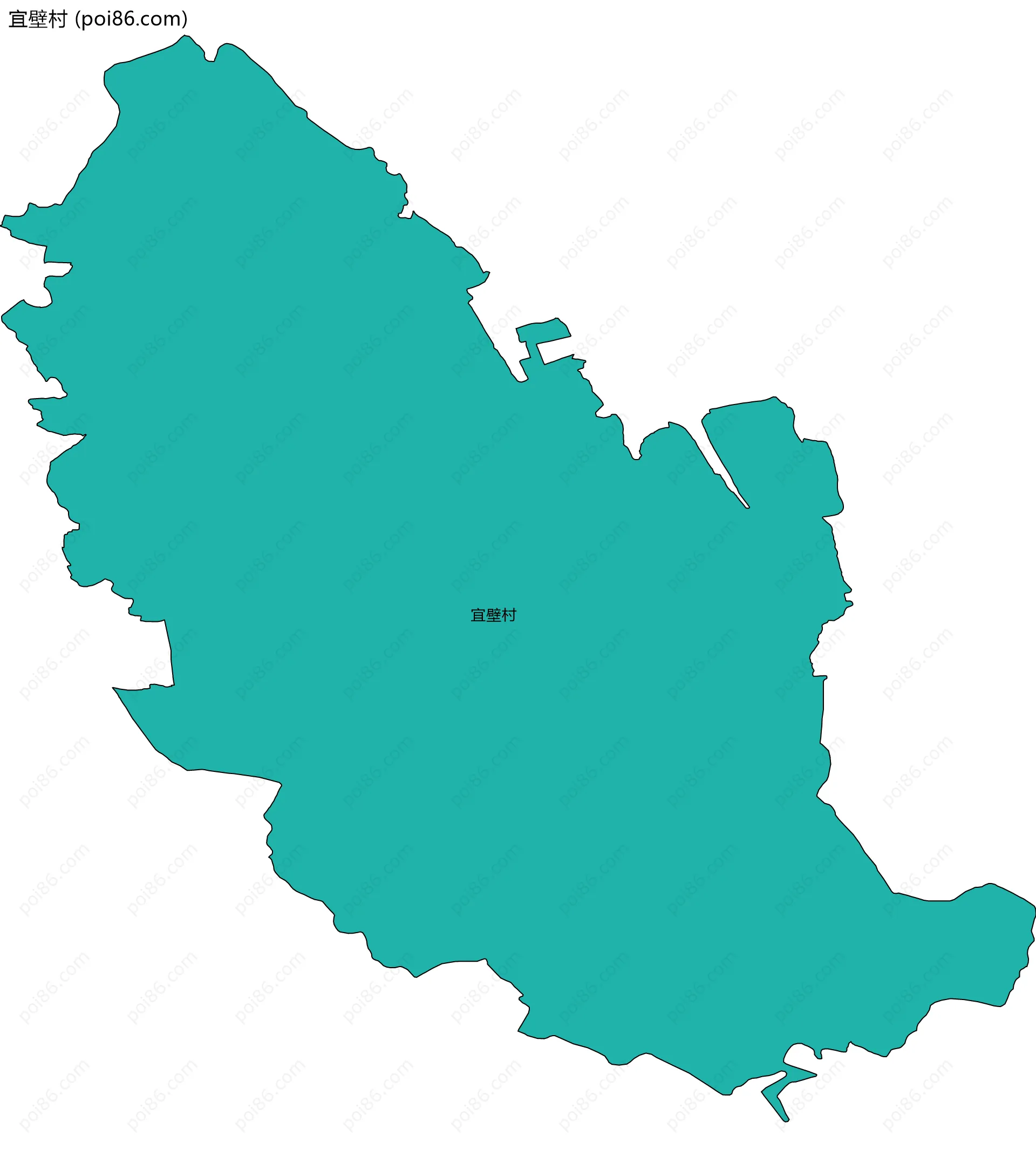 宜壁村边界地图