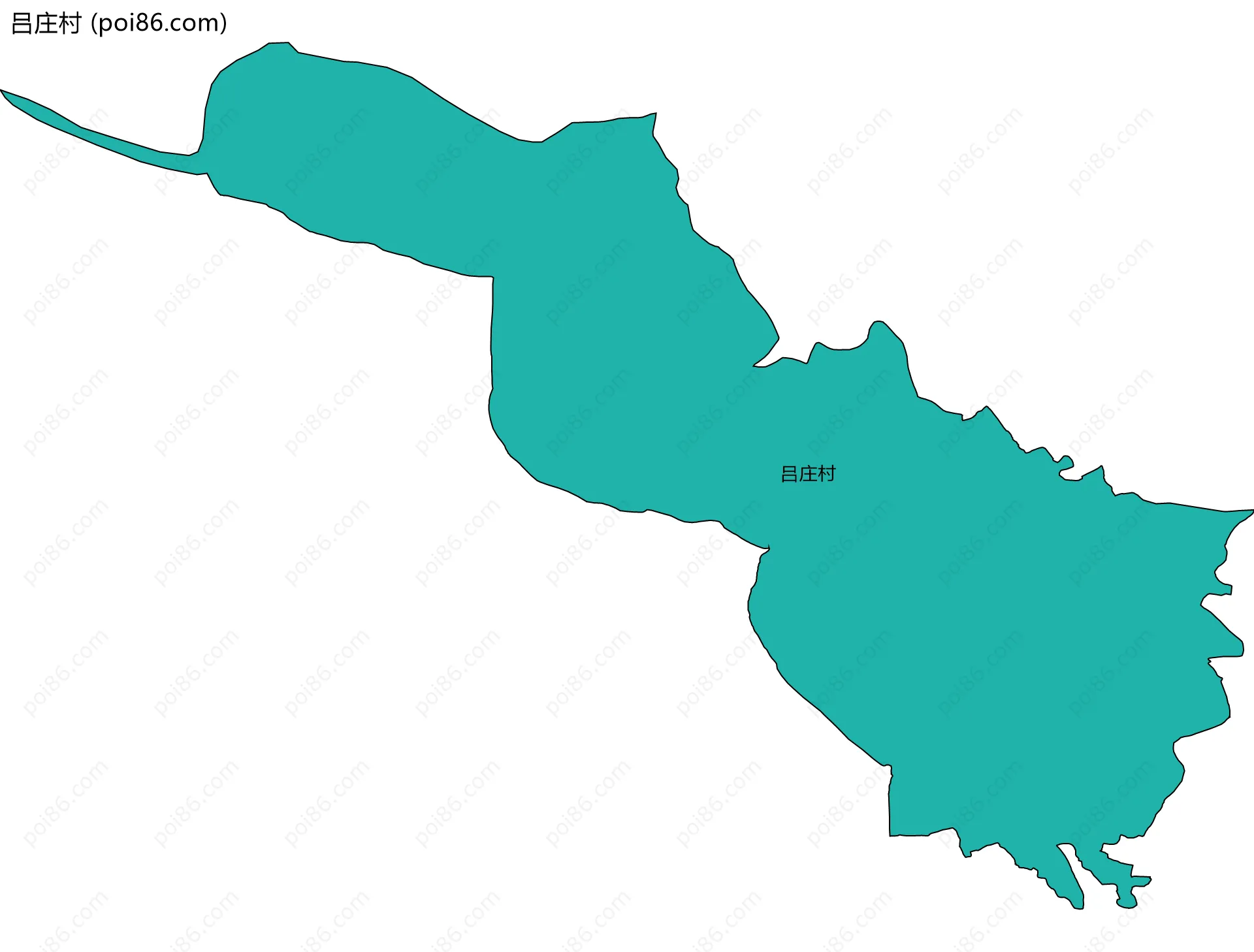 吕庄村边界地图