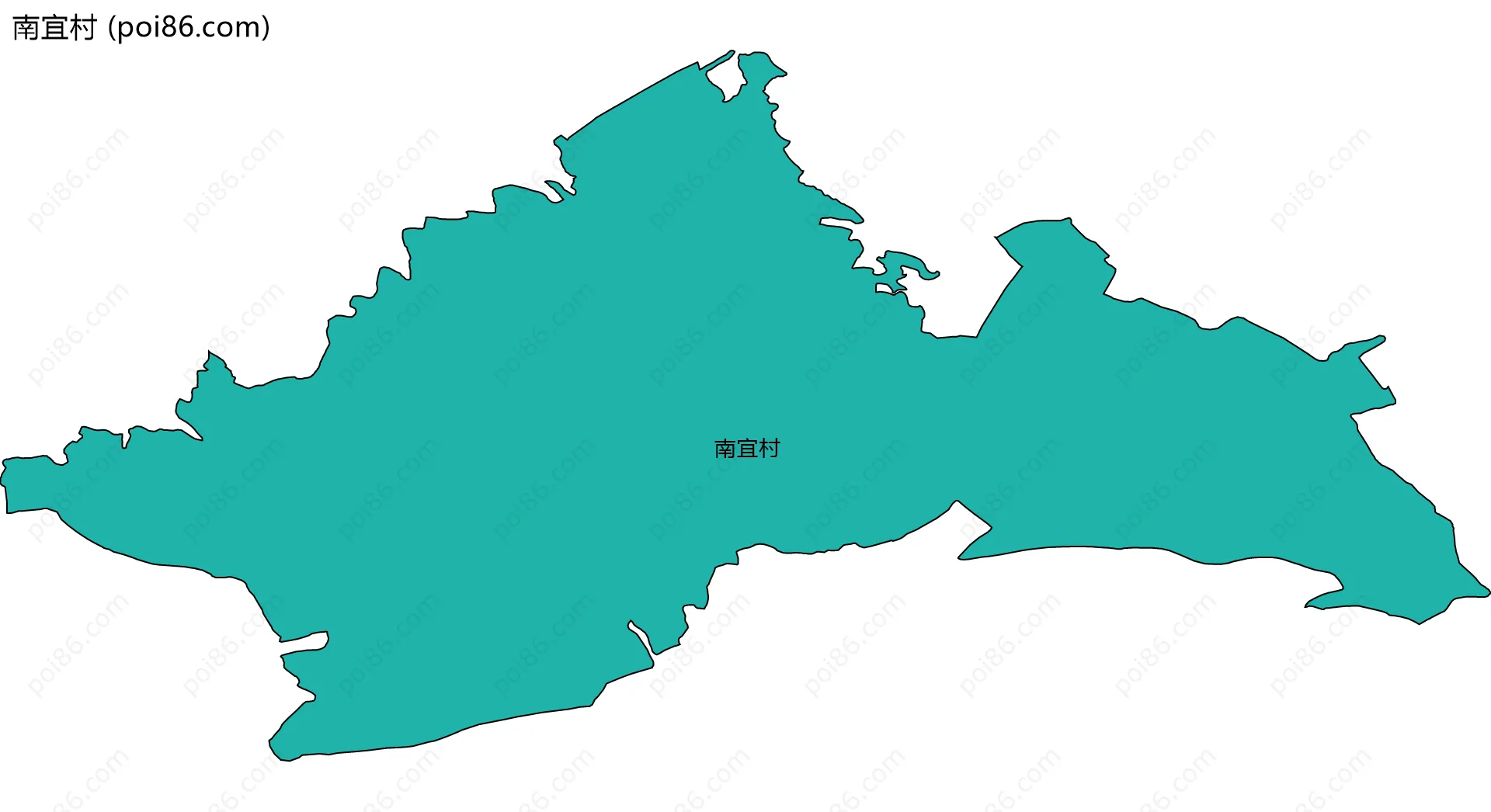 南宜村边界地图