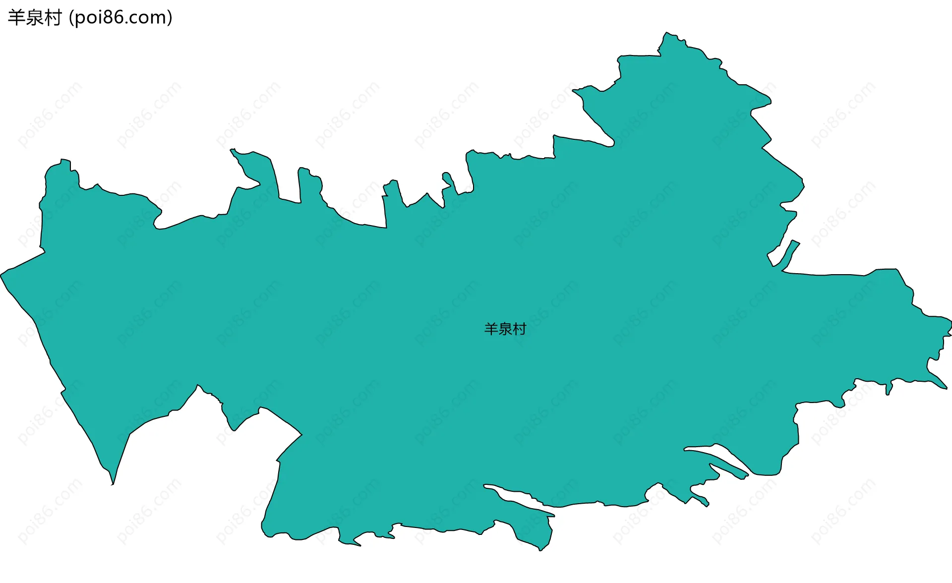 羊泉村边界地图