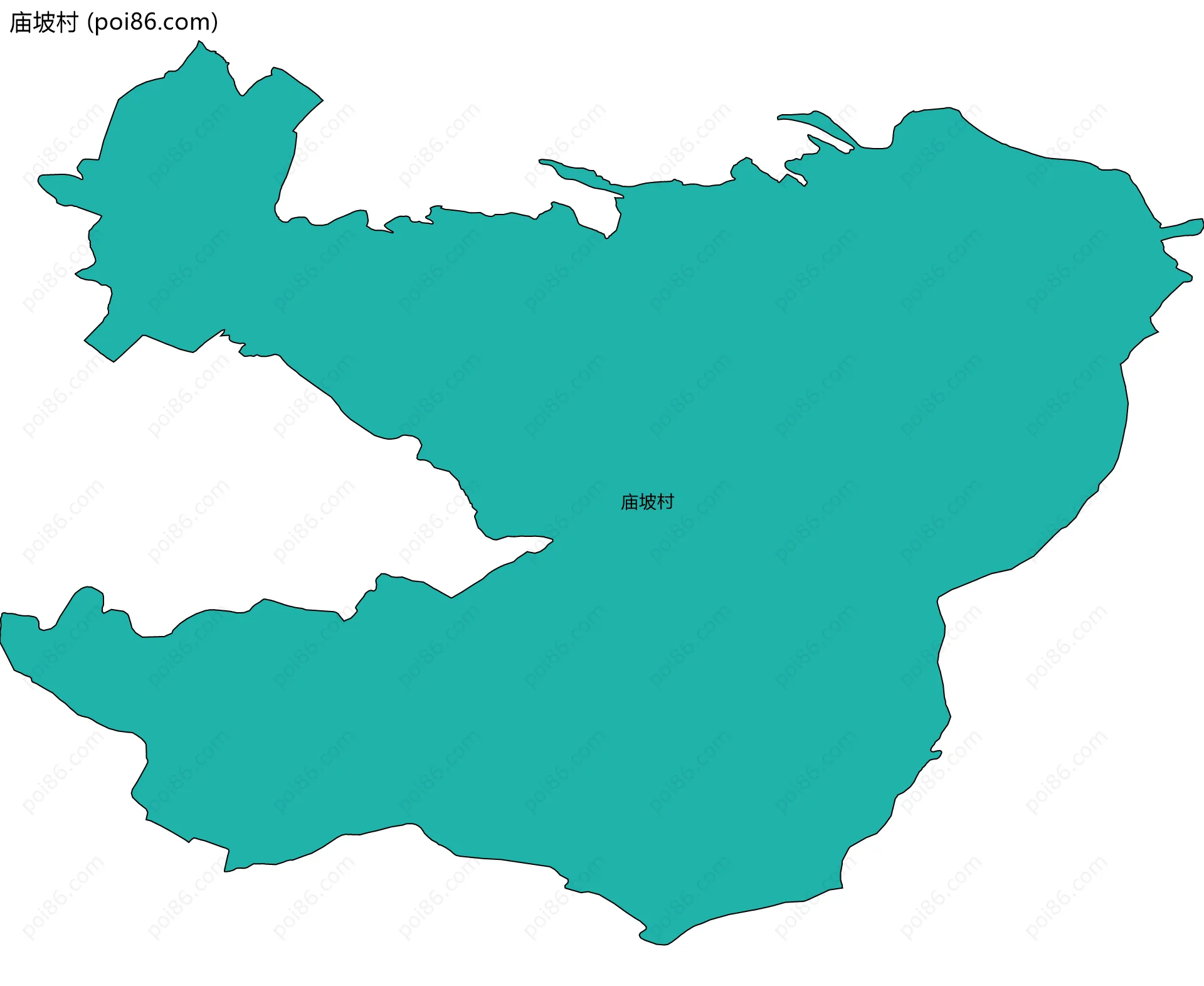 庙坡村边界地图